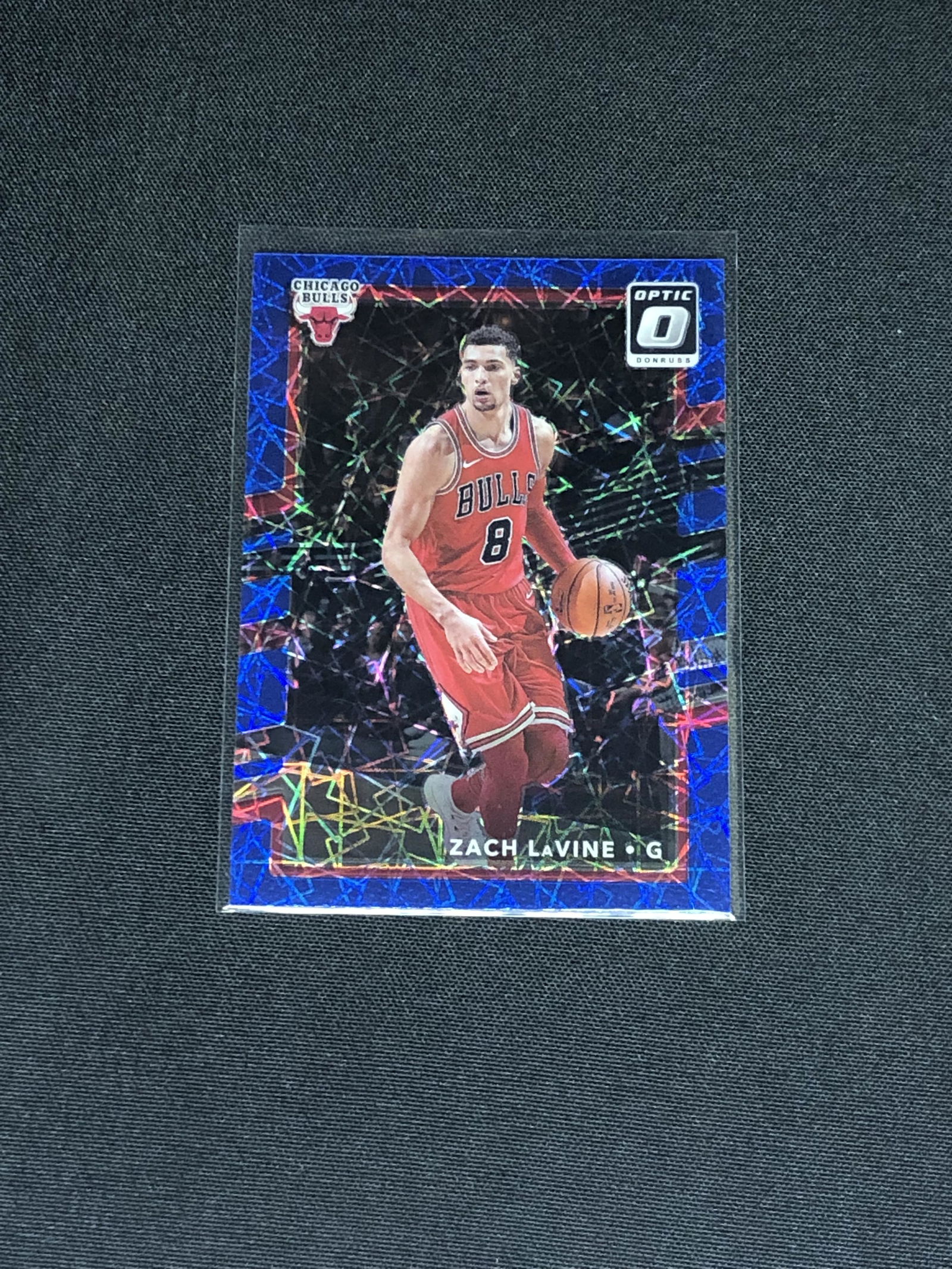 Zach LaVine Panini Donruss Optic Blue Velocity Basketball Card (1 of 1)