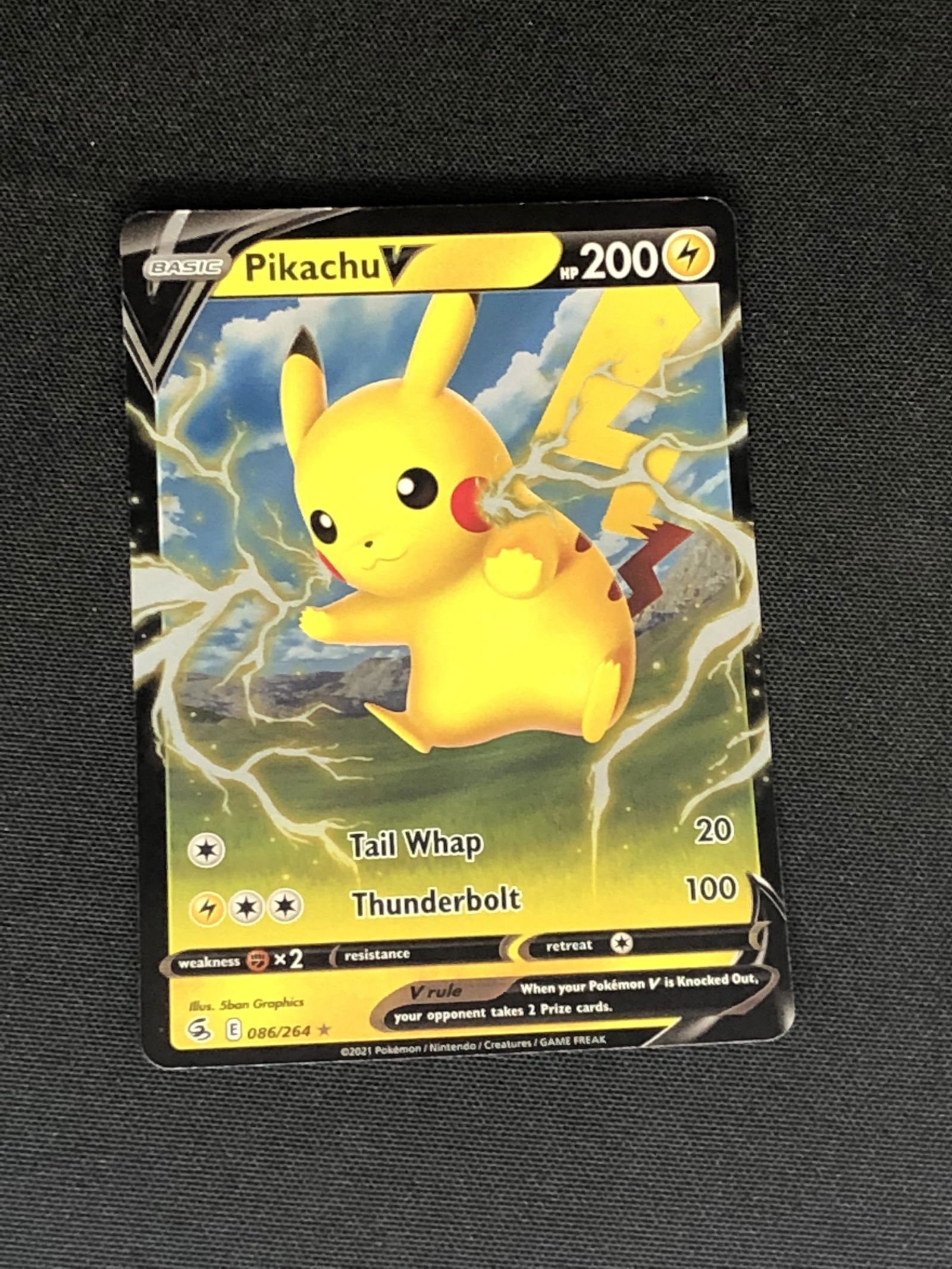 Pikachu V Pokemon Card (1 of 1)