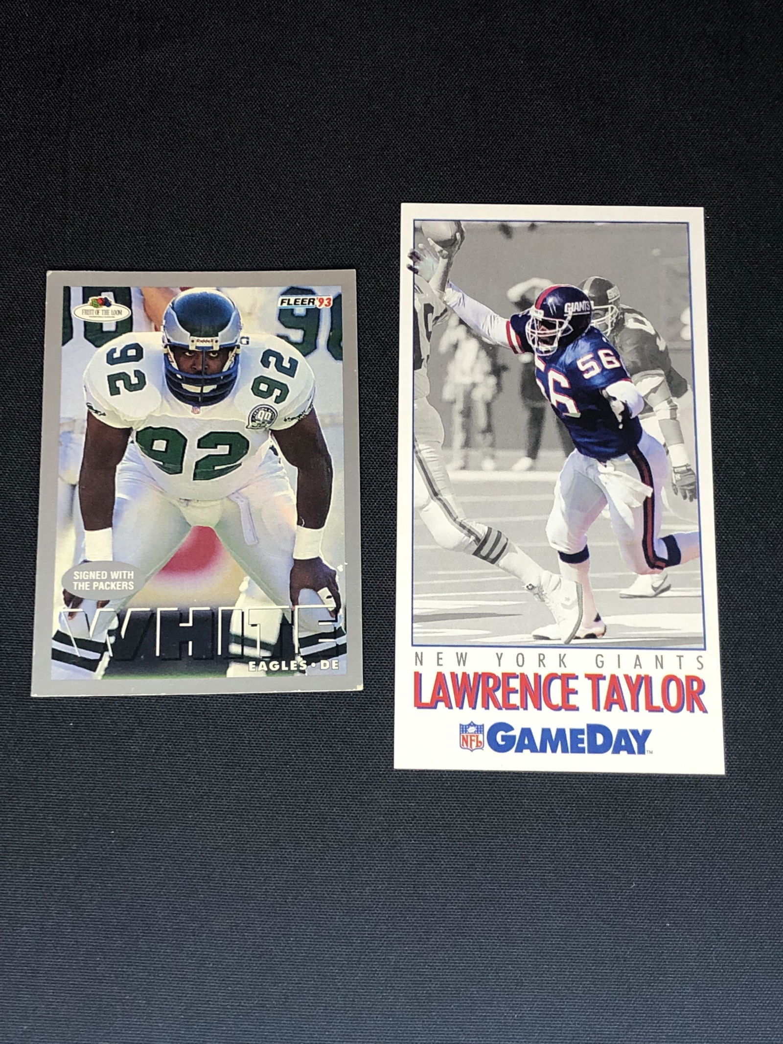 Reggie White & Lawrence Taylor Football Cards (1 of 1)