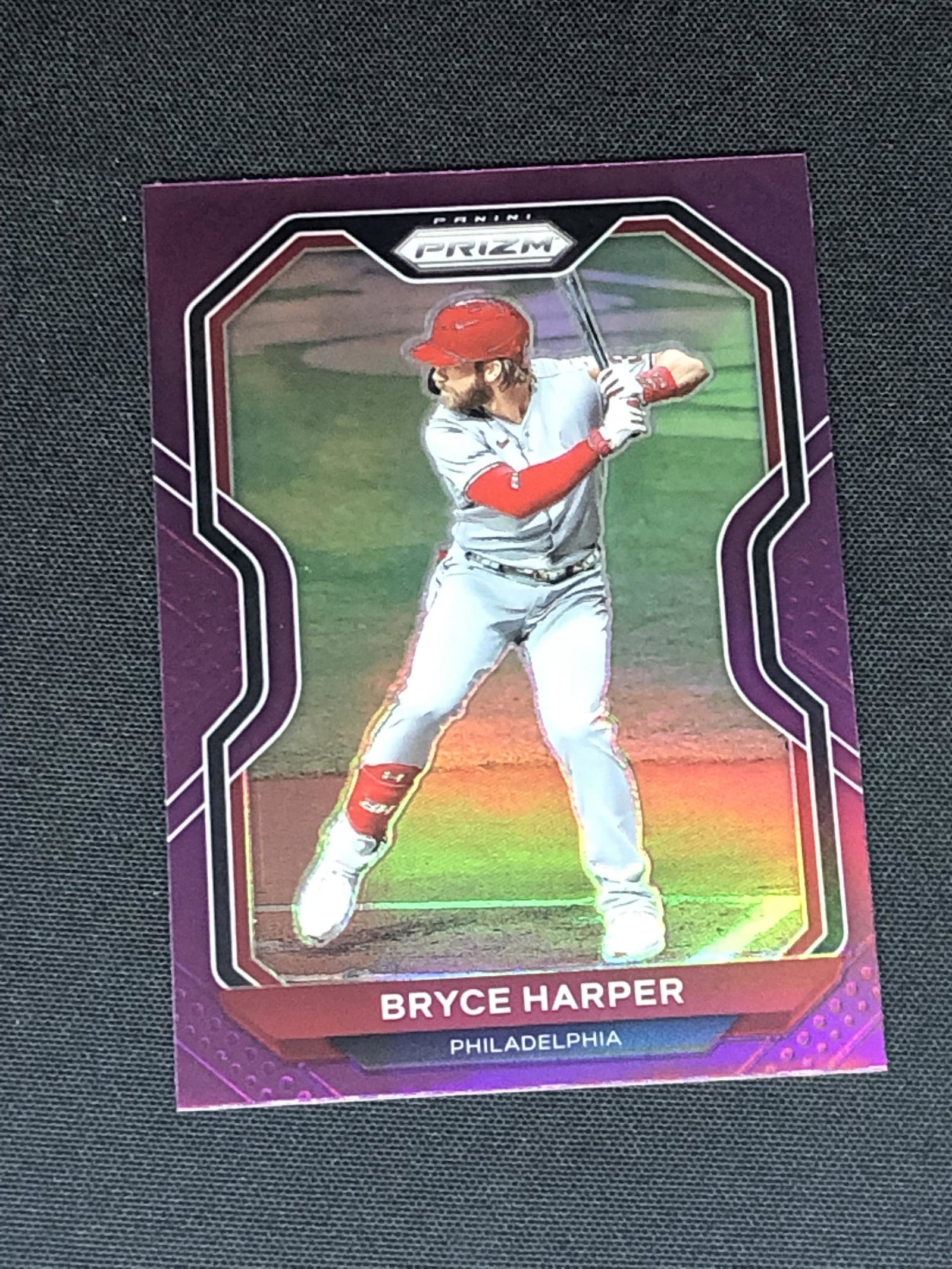 Bryce Harper Panini Purple Prizm Baseball Card: Bryce Harper Panini Purple Prizm Baseball Card