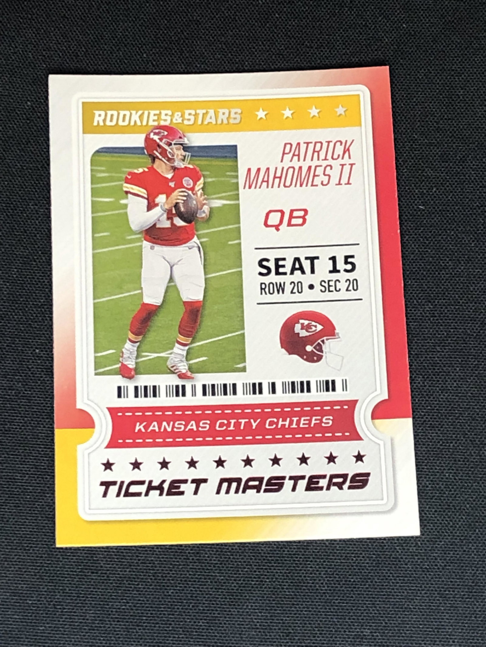 Patrick Mahomes Panini Rookies & Stars Football Card: Patrick Mahomes Panini Rookies & Stars Football Card