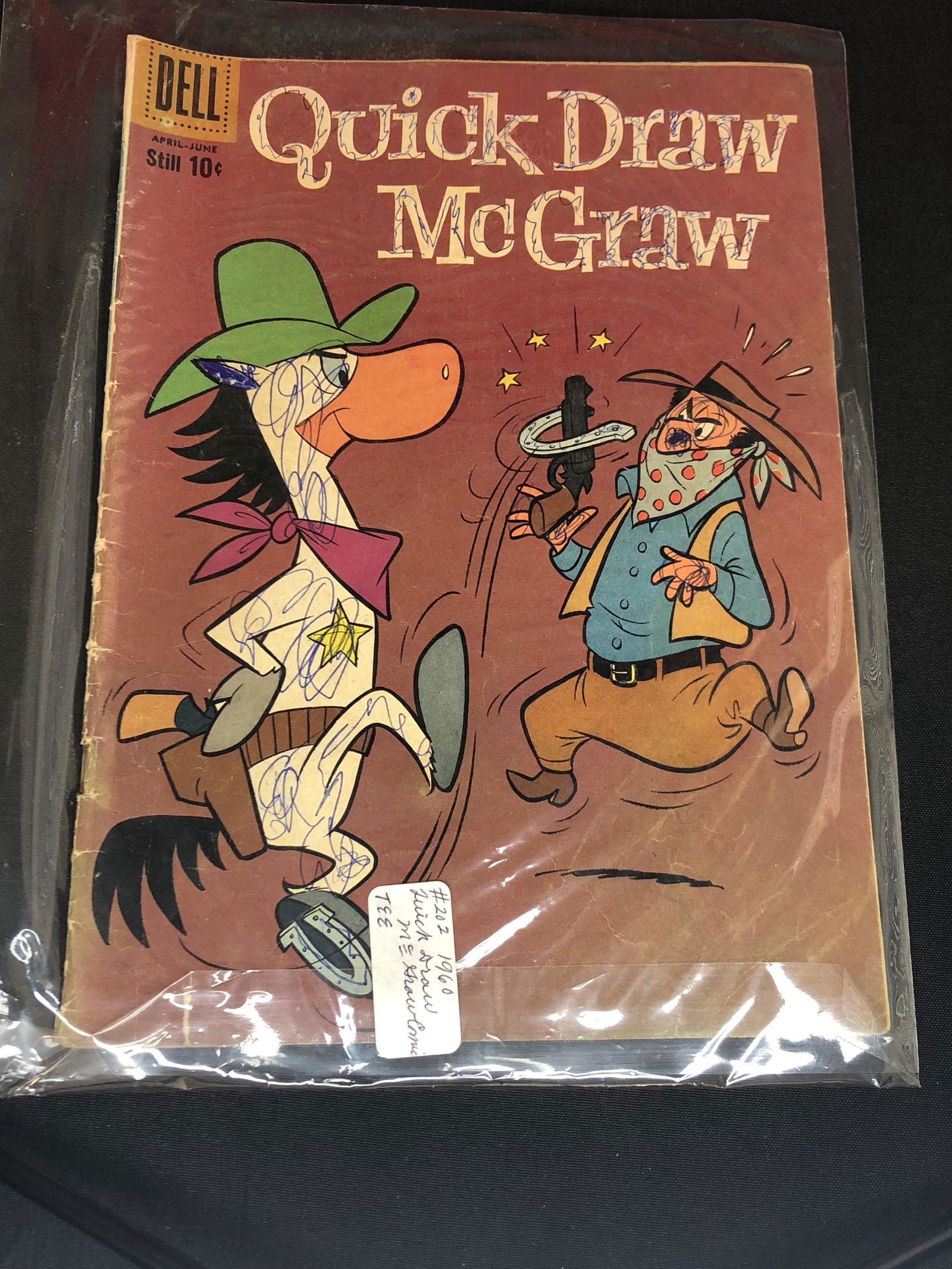 Silver Age 1960 Dell Quick Draw McGraw Comic Book - Has Writing on it (1 of 1)