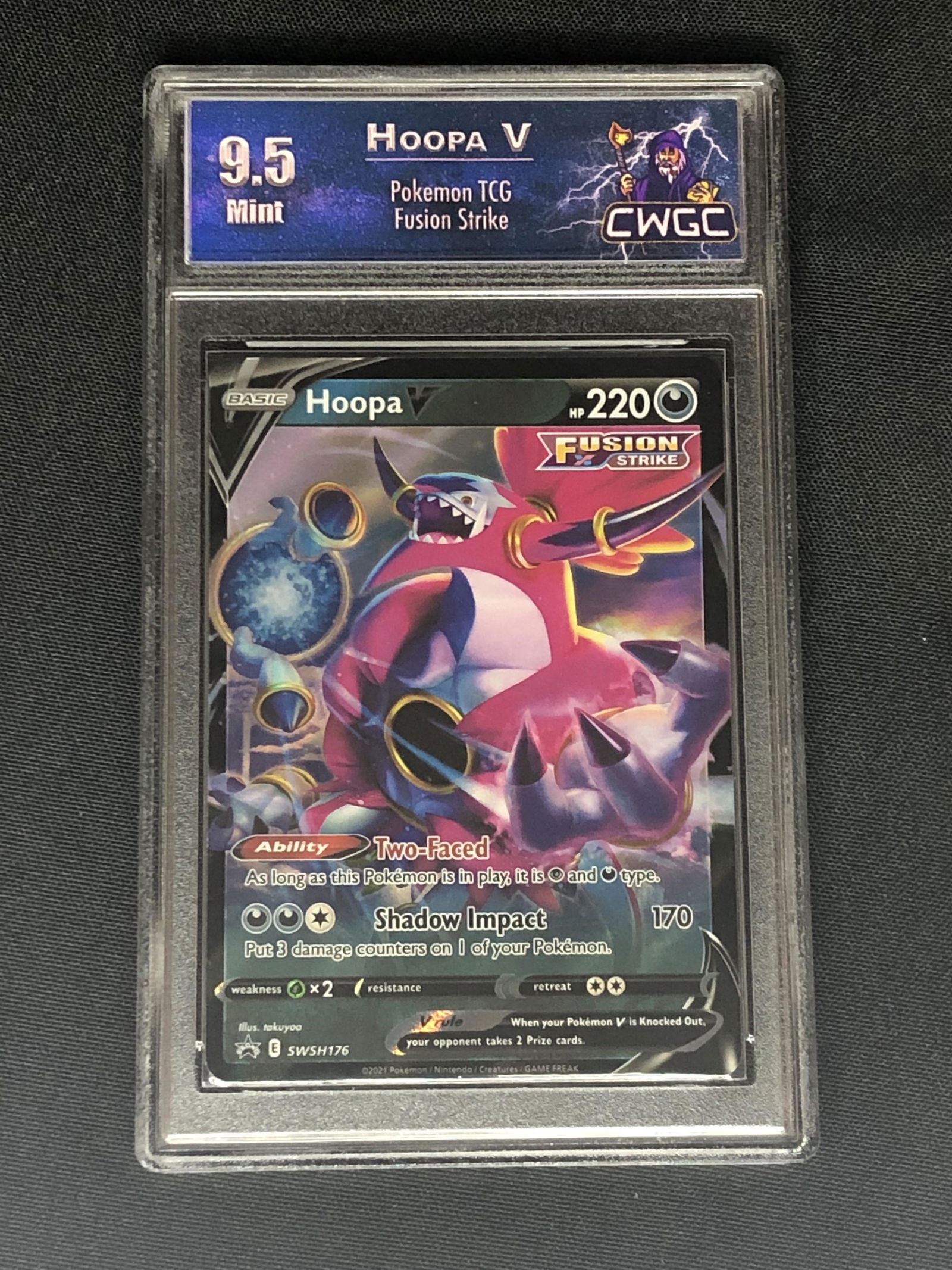 Fusion Strike Hoopa V Pokemon Card Graded CWGC 9.5 (1 of 1)
