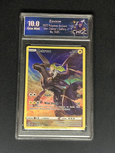 Zekrom Trainer's Gallery Pokemon Card Graded Cwgc 10