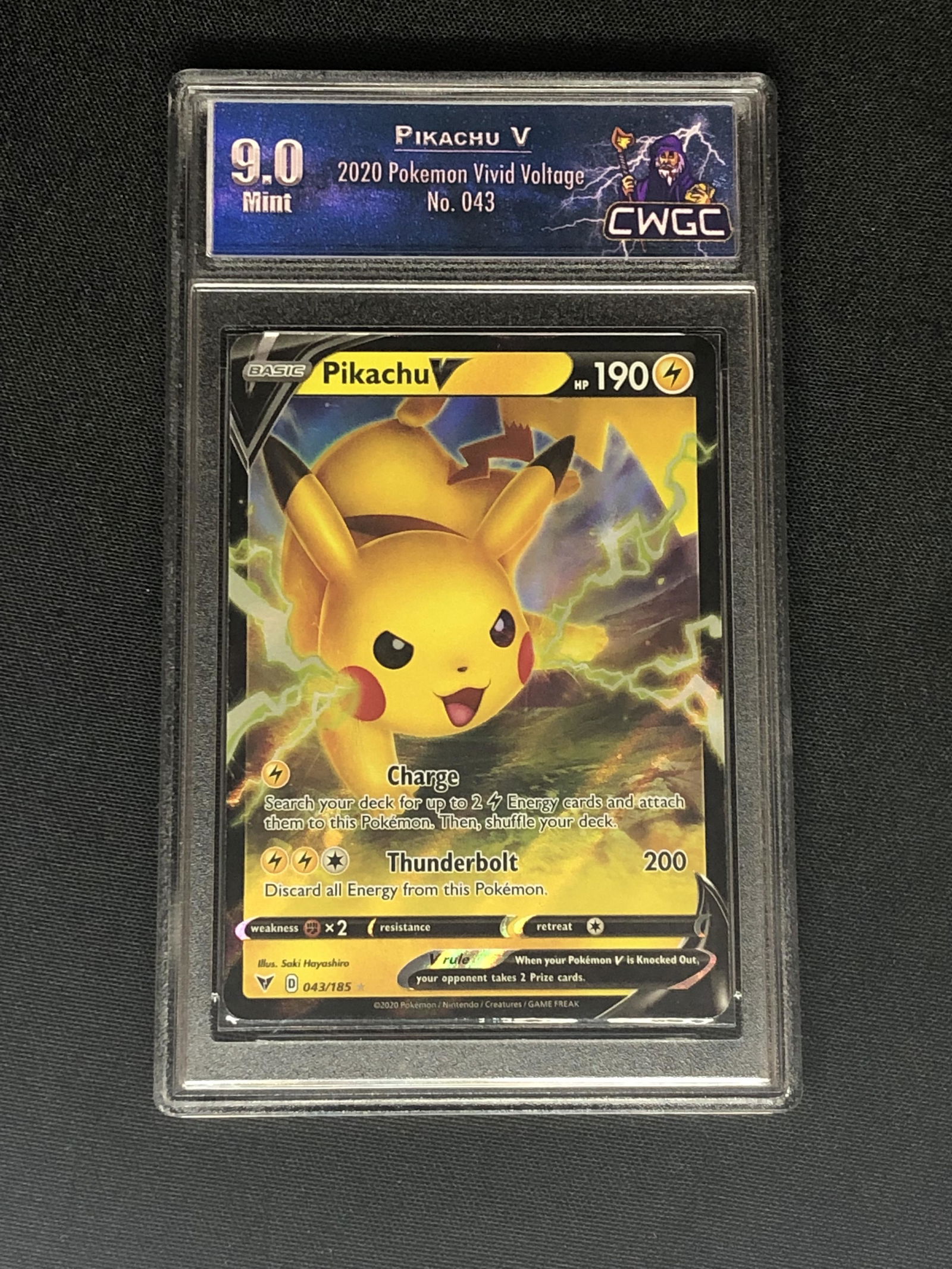 Pikachu V Pokemon Card Graded CWGC 9 (1 of 1)