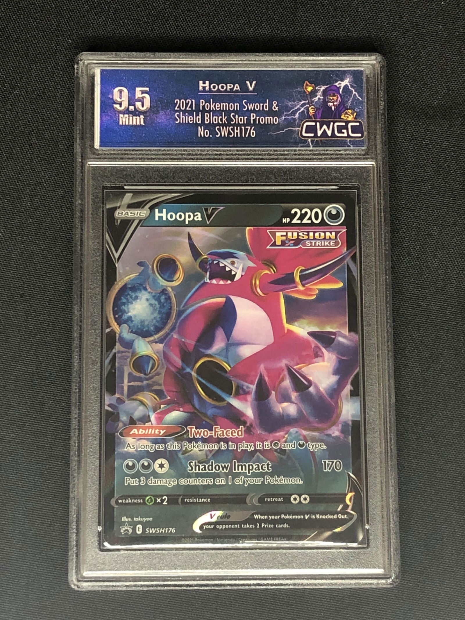 Fusion Strike Hoopa V Pokemon Card Graded CWGC 9.5 (1 of 1)
