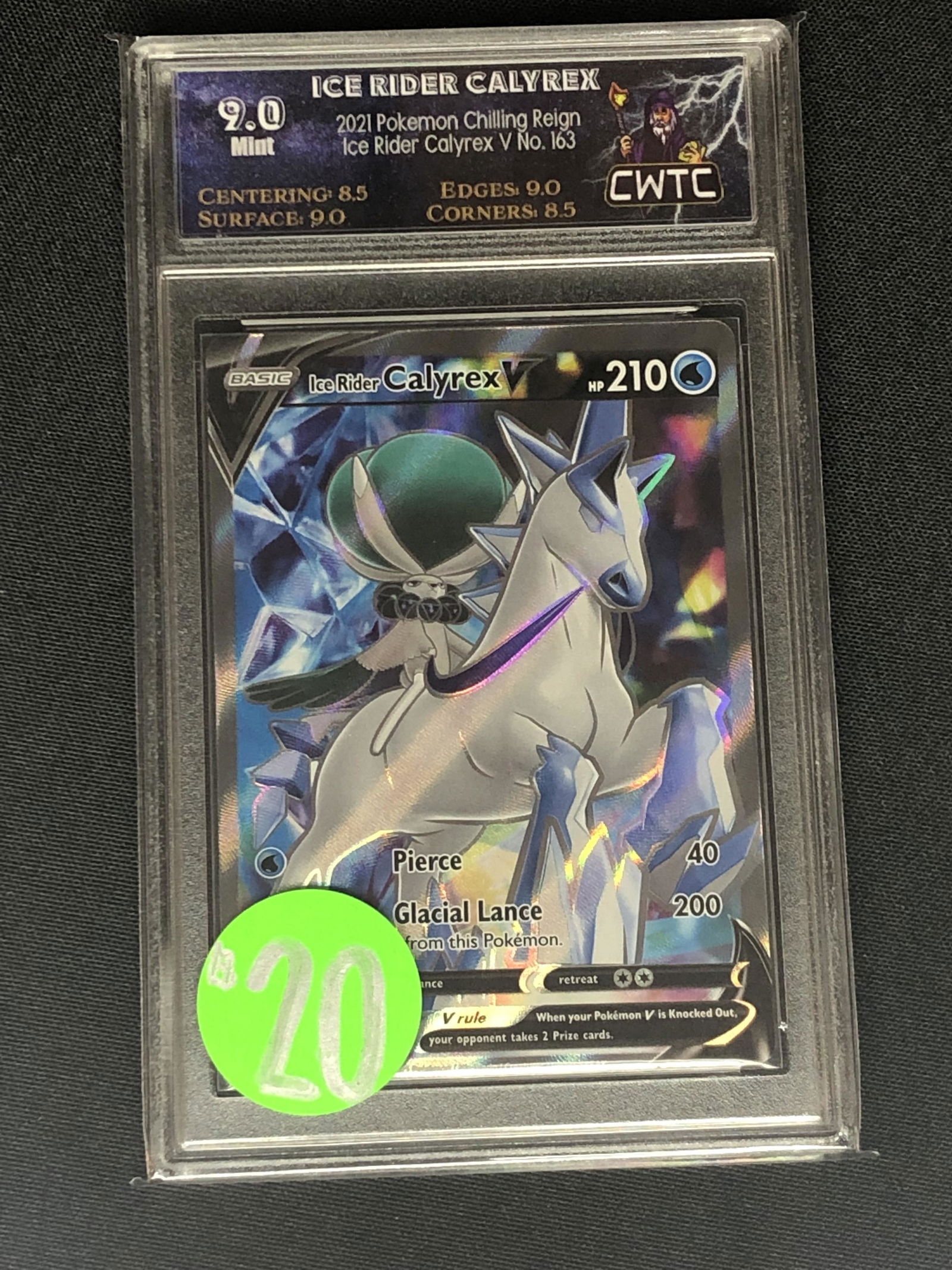Ice Rider Calyrex V Full Art graded CWTC 9 (1 of 1)