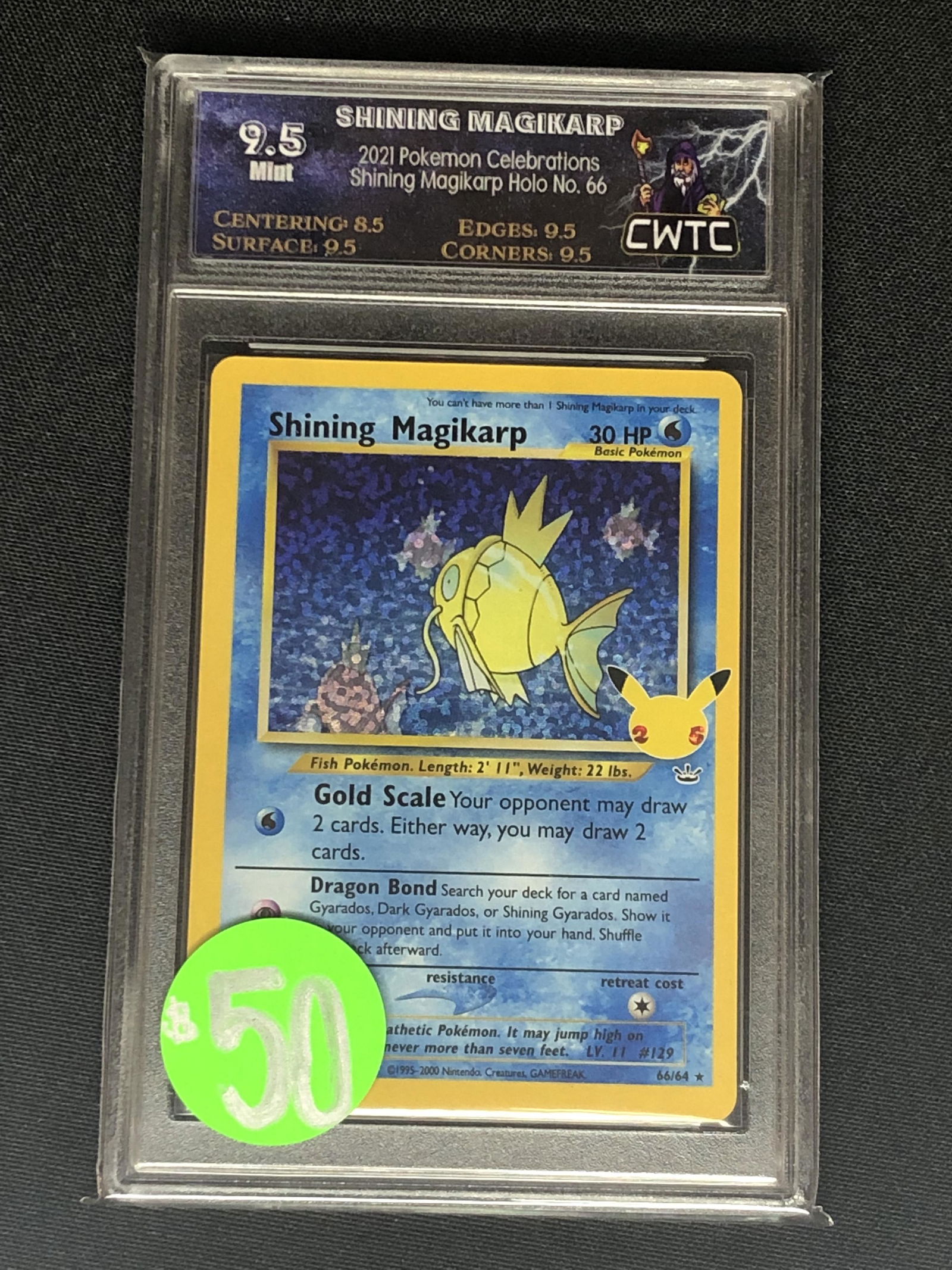 Shining Magikarp Holo Graded CWTC 9.5 (1 of 1)