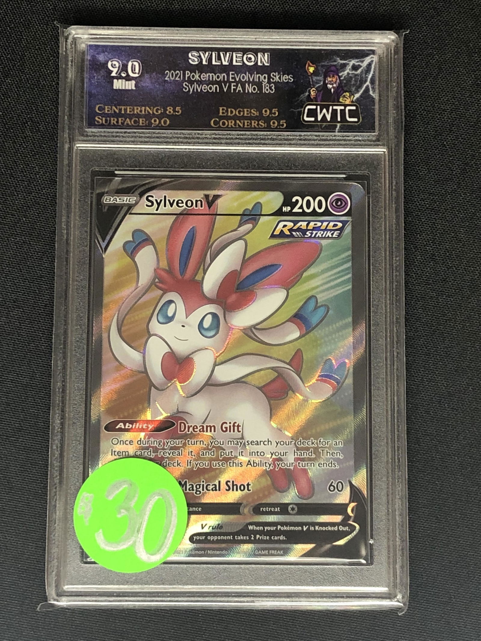 Rapid Strike Sylveon V Full Art Graded CWTC 9 (1 of 1)