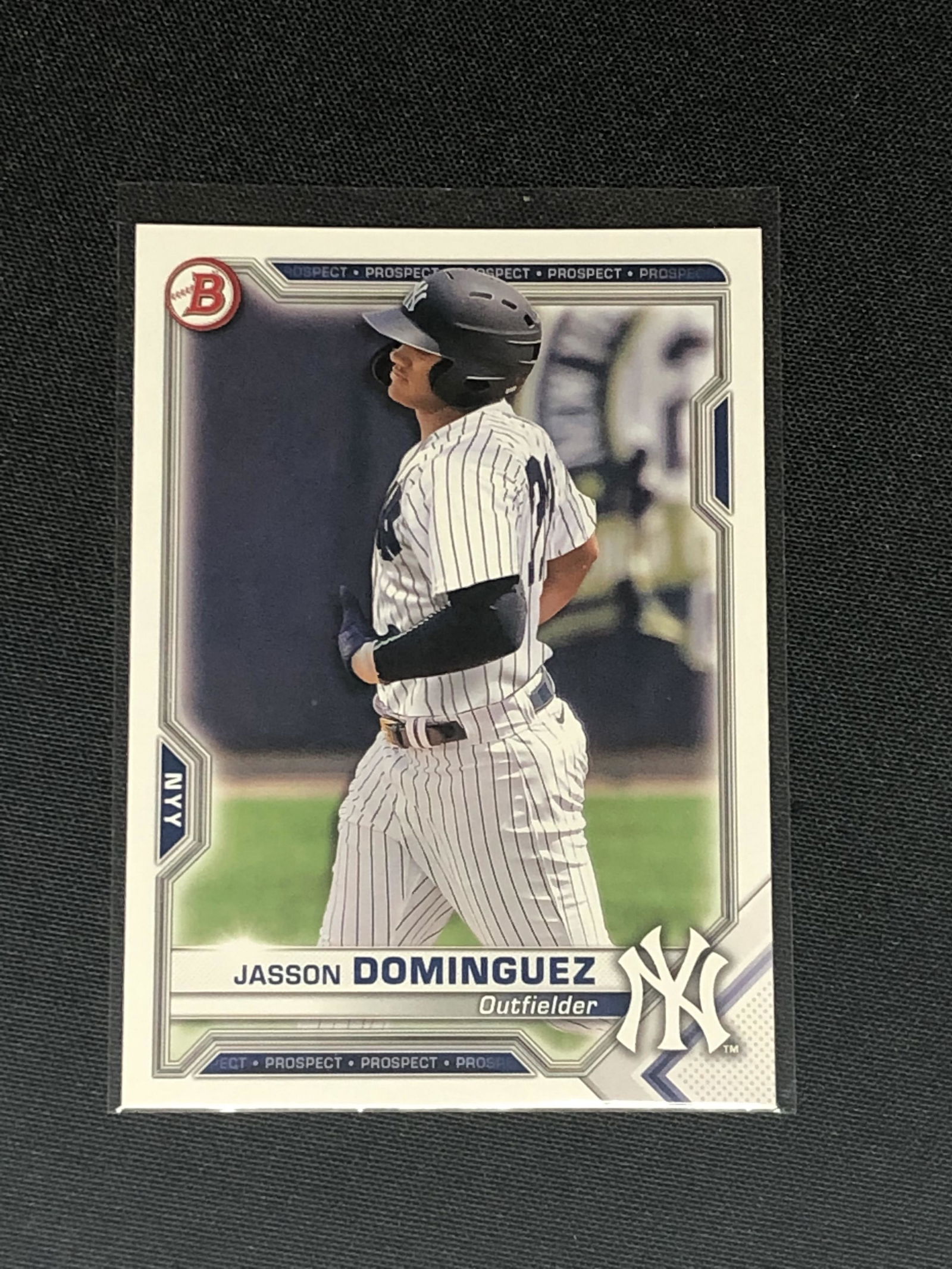 Jasson Dominguez Bowman Prospect Baseball Card (1 of 1)