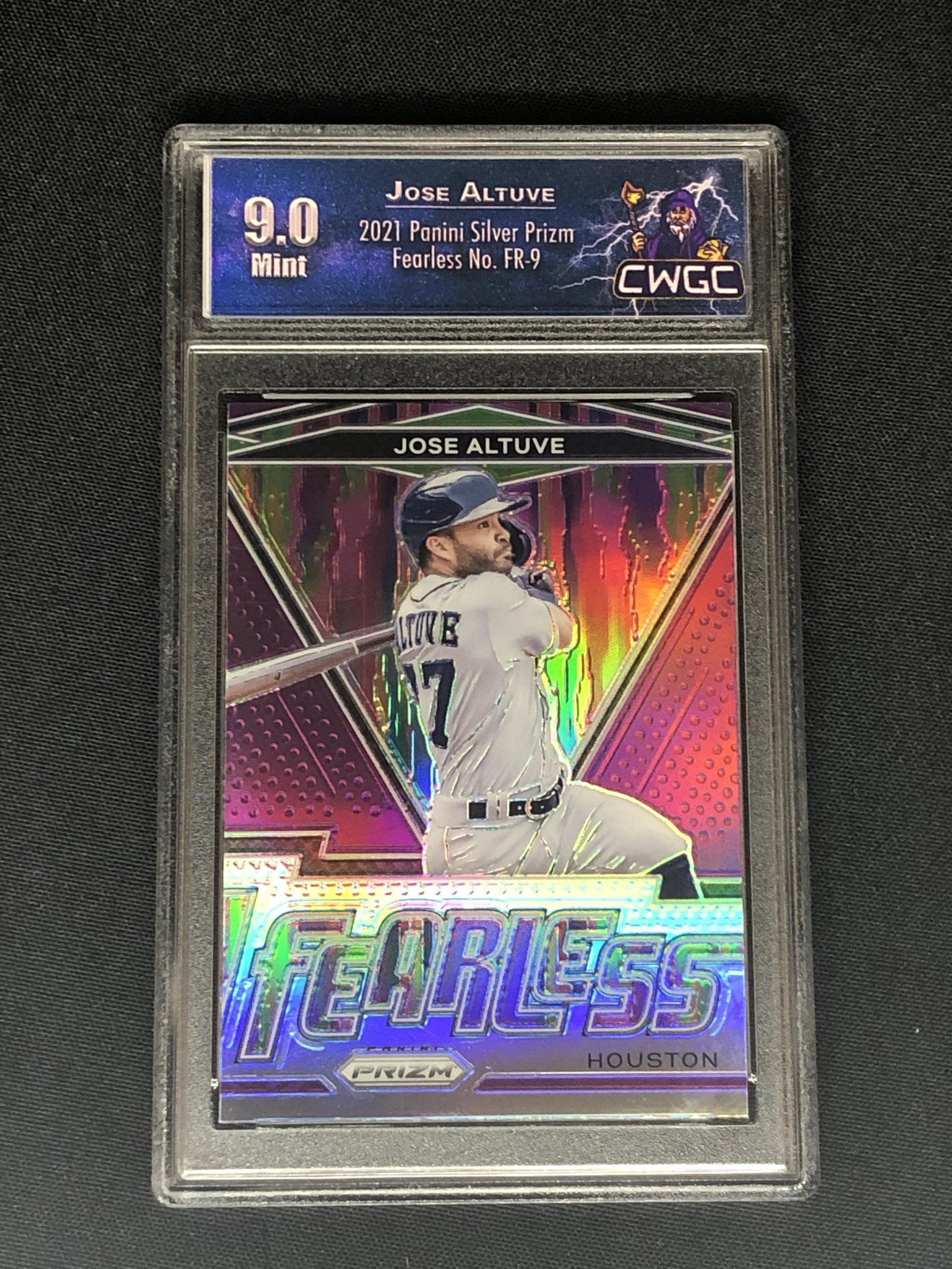 Jose Altuve Panini Fearless Silver Prizm Graded CWGC 9: Jose Altuve Panini Fearless Silver Prizm Graded CWGC 9