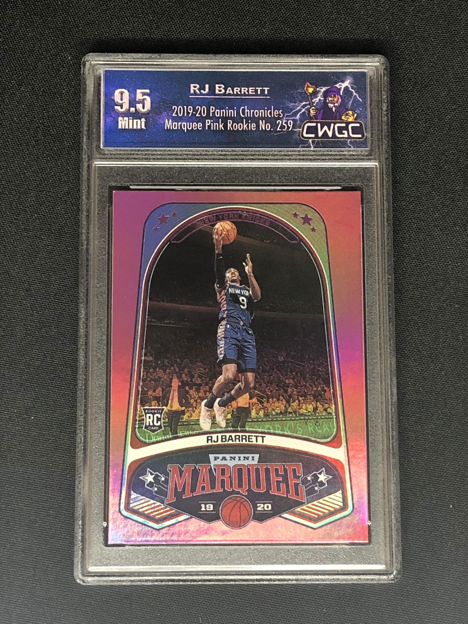 RJ Barrett Panini Marquee Pink Rookie Graded CWGC 9.5 (1 of 1)