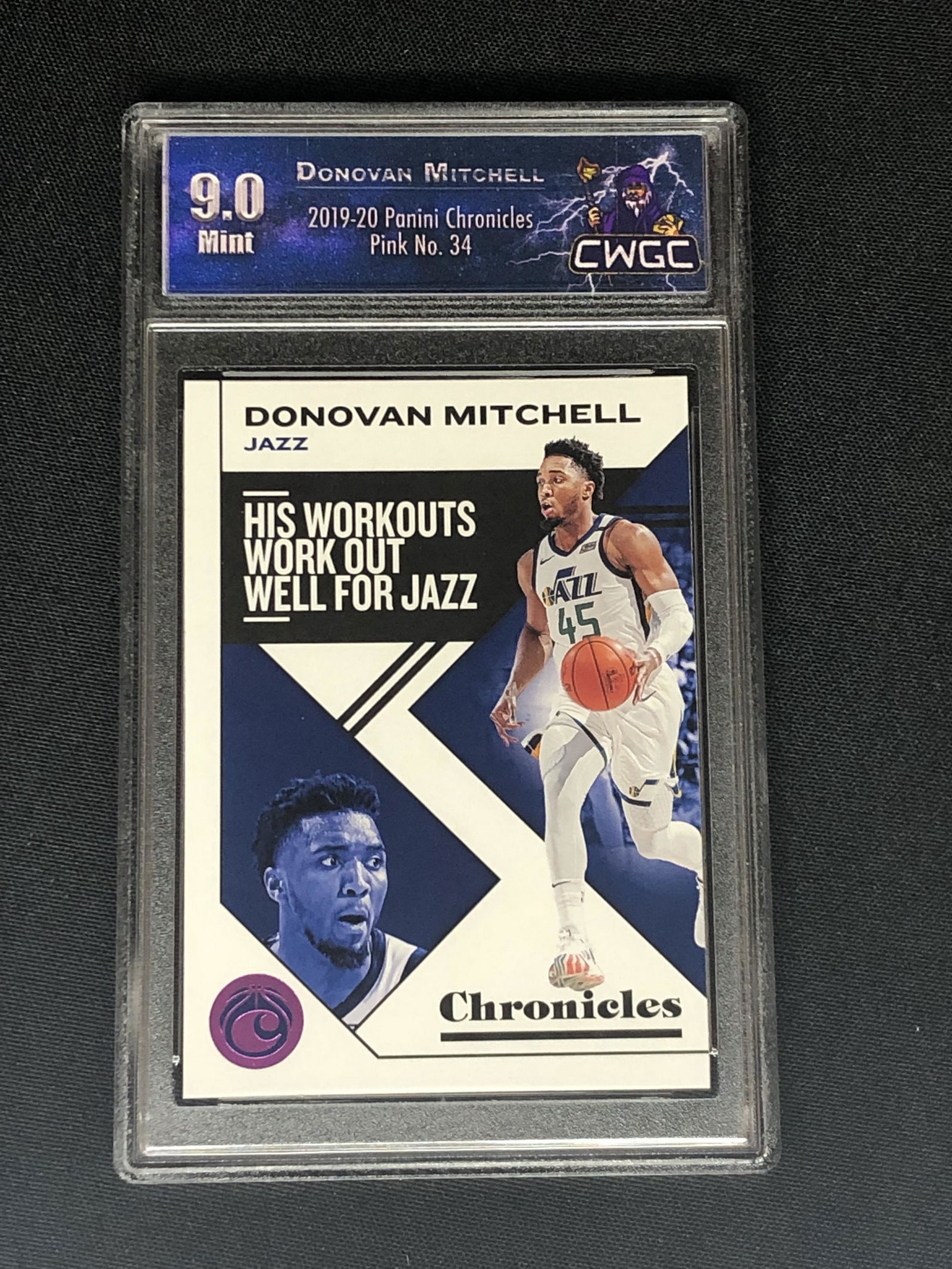Donovan Mitchell Panini Chronicles Pink Graded CWGC 9 (1 of 1)