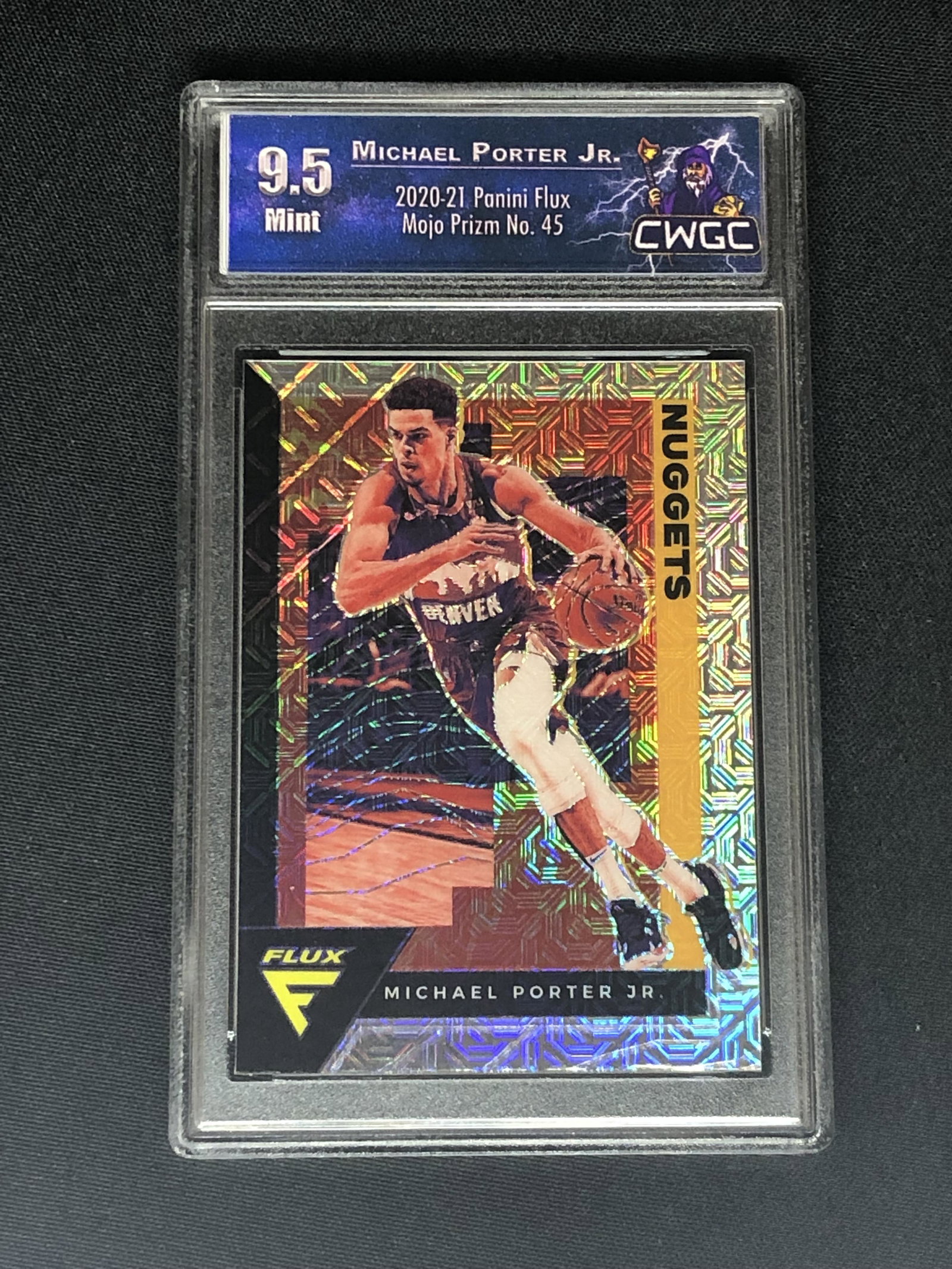 Michael Porter Jr Panini Flux Mojo Prizm Graded CWGC 9.5: Michael Porter Jr Panini Flux Mojo Prizm Graded CWGC 9.5