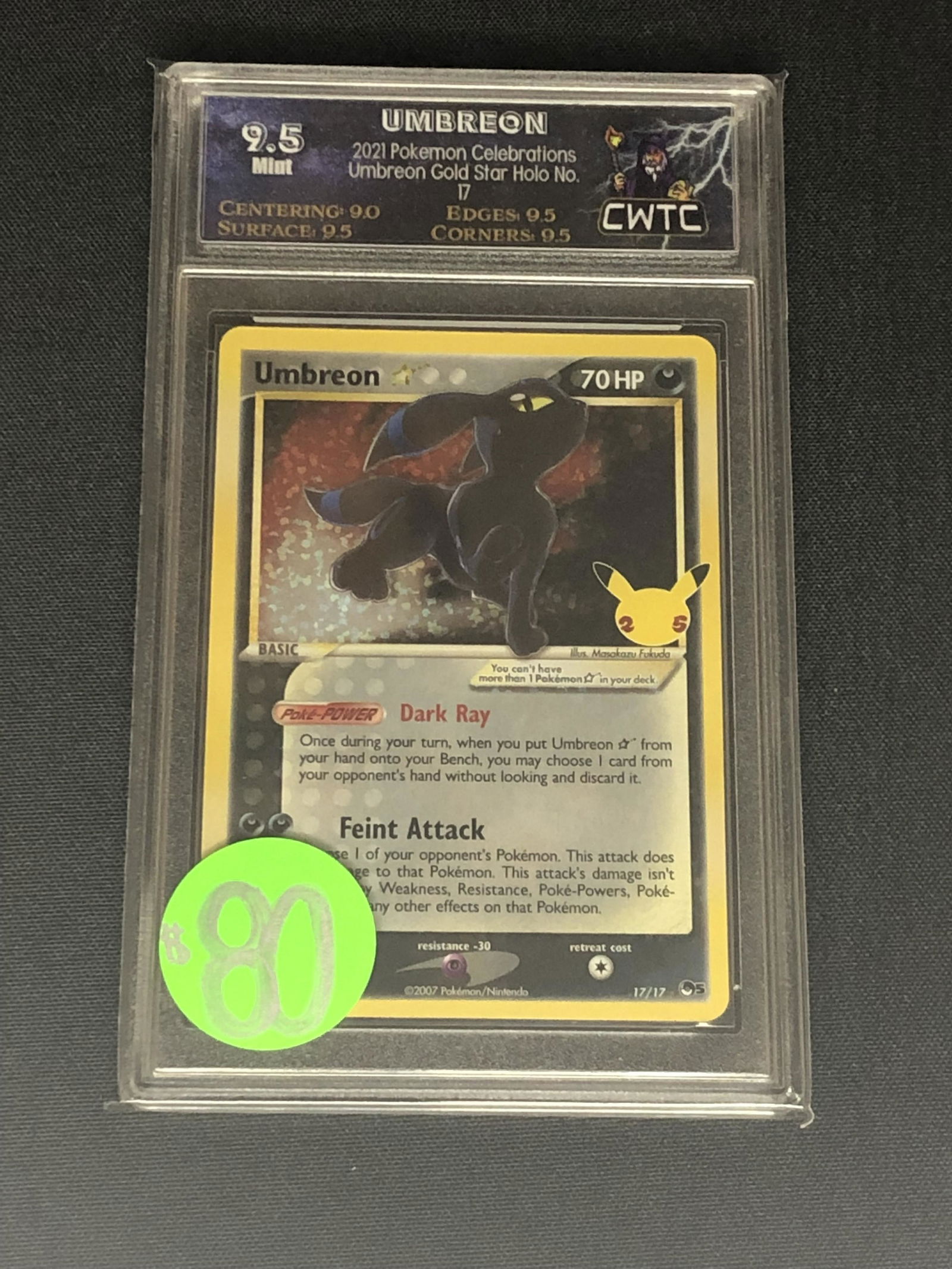 Umbreon Gold Star Holo Graded CWTC 9.5 (1 of 1)