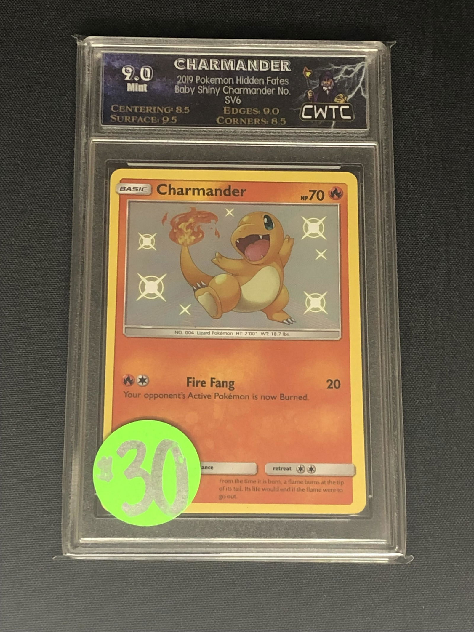 Charmander Baby Shiny Graded CWTC 9 (1 of 1)