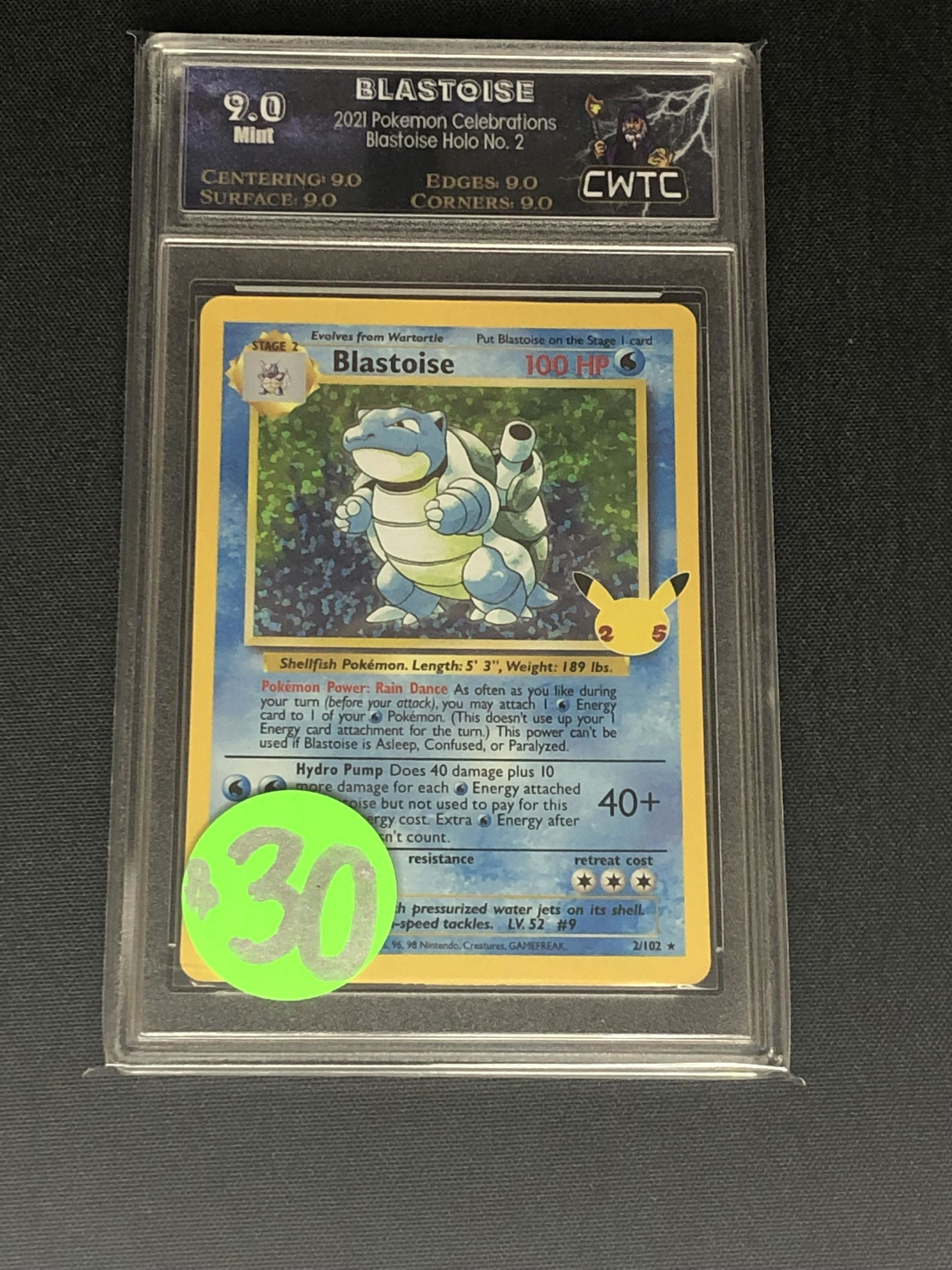 Blastoise Holo Graded CWTC 9 (1 of 1)
