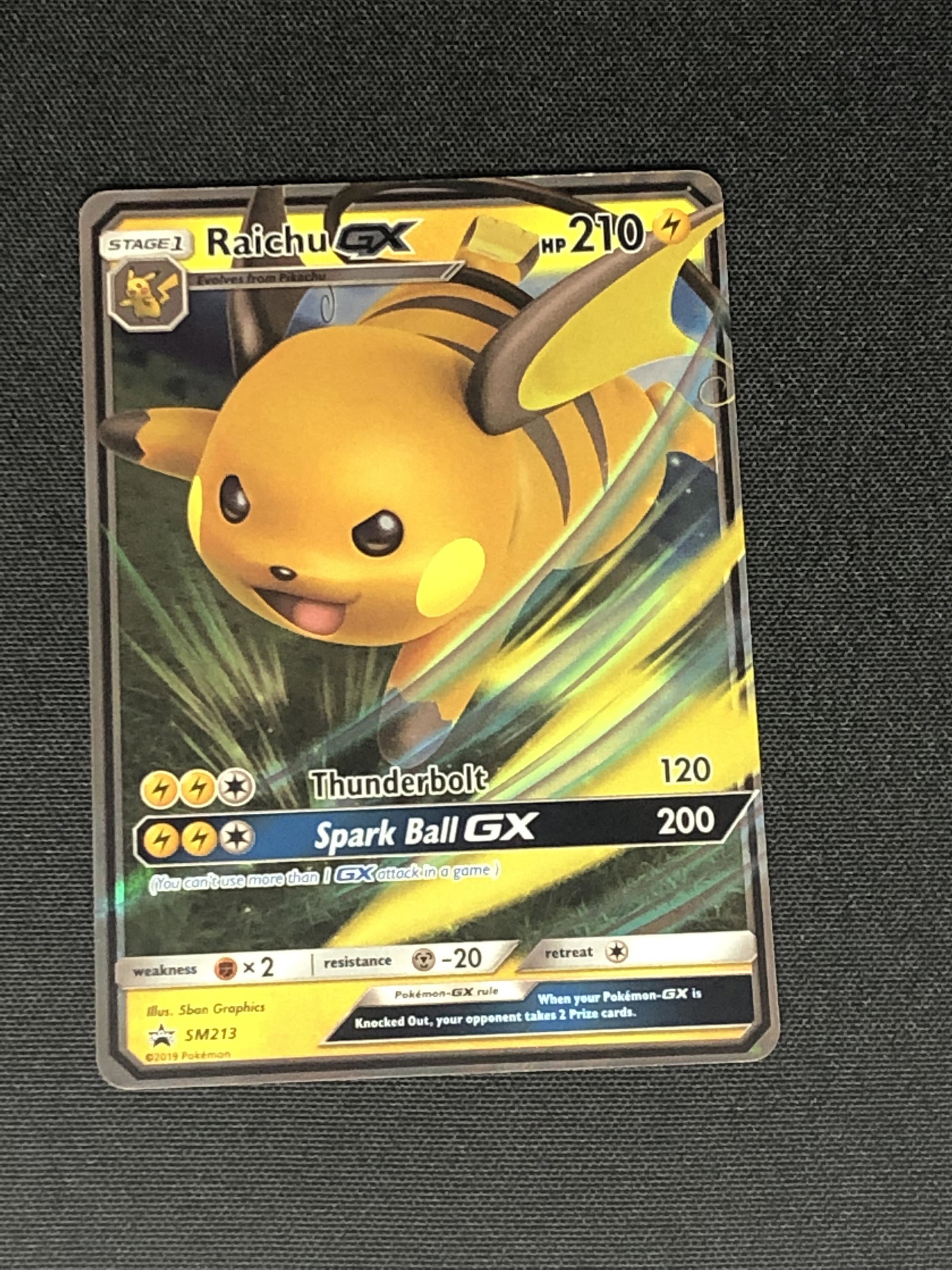 Raichu GX Pokemon Card: Raichu GX Pokemon Card