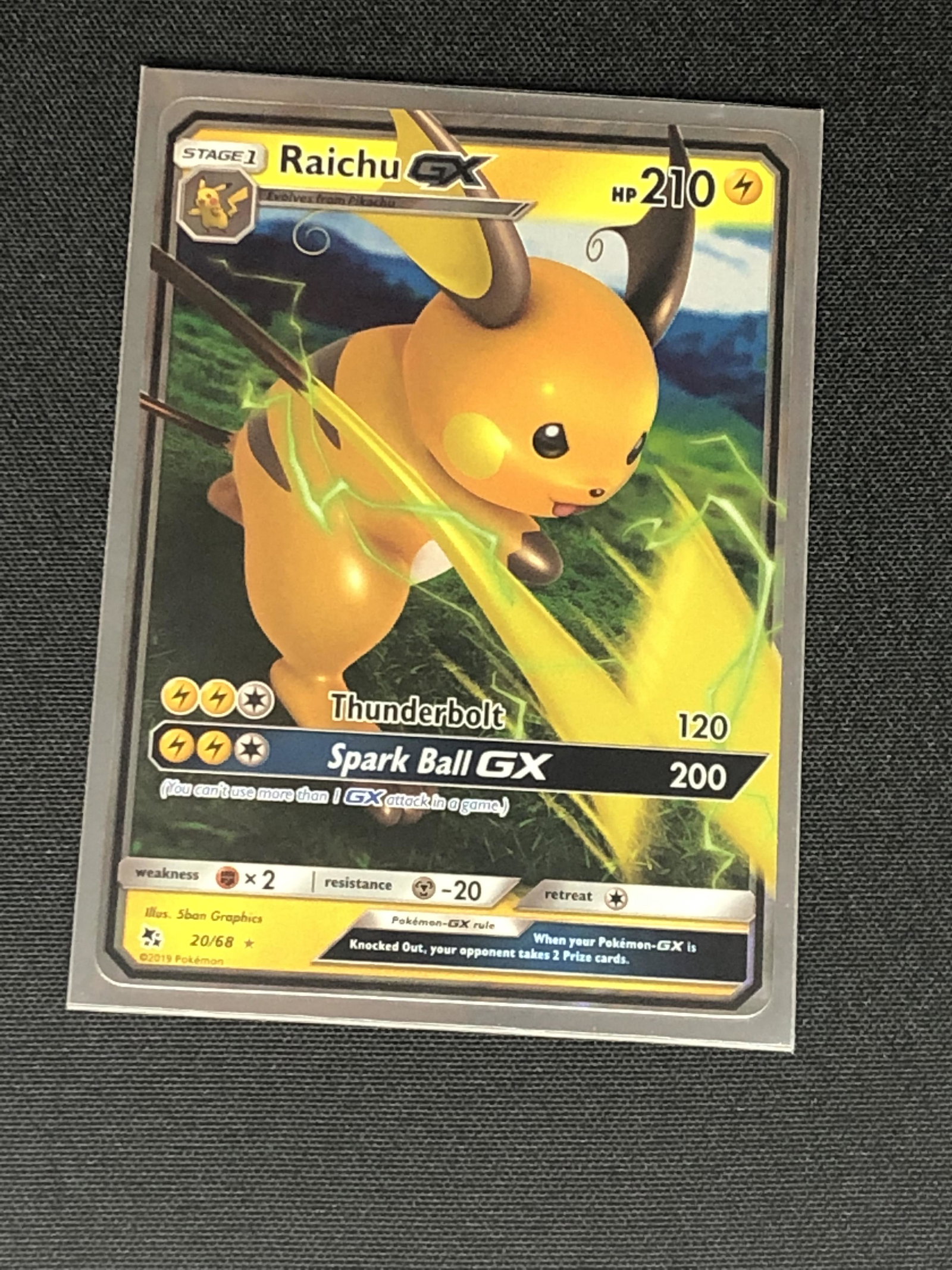 Raichu GX Pokemon Card: Raichu GX Pokemon Card