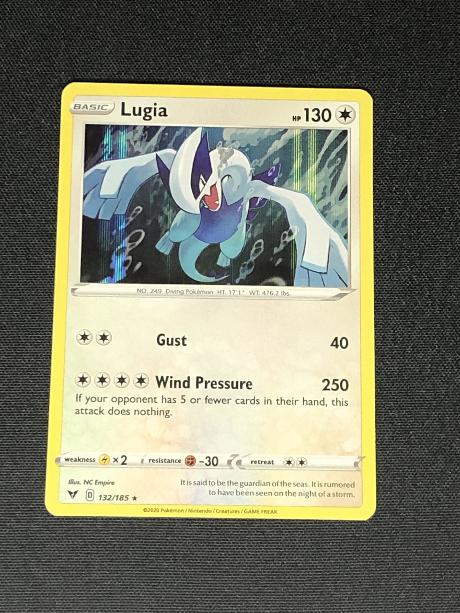 lugia holo pokemon card Neo Genesis # 9 Colorless Retreat Cost Pokemon Card - Heart Gold