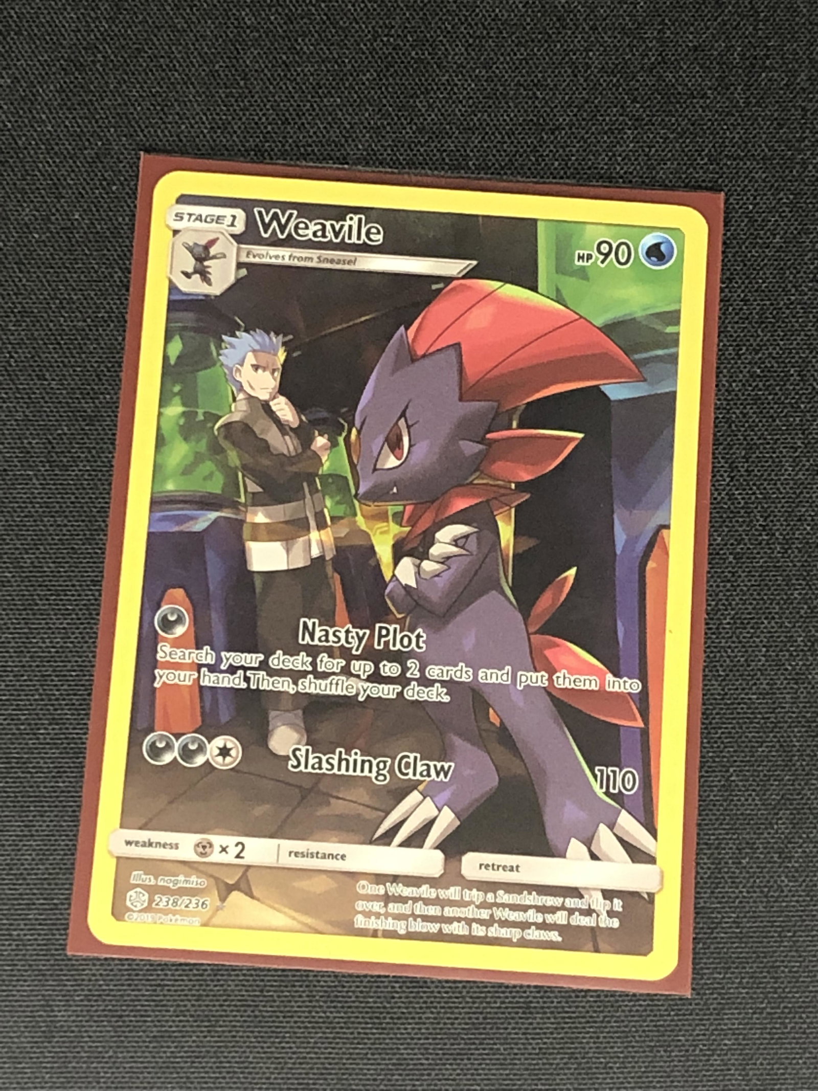 Weavile Full Art Pokemon Card: Weavile Full Art Pokemon Card