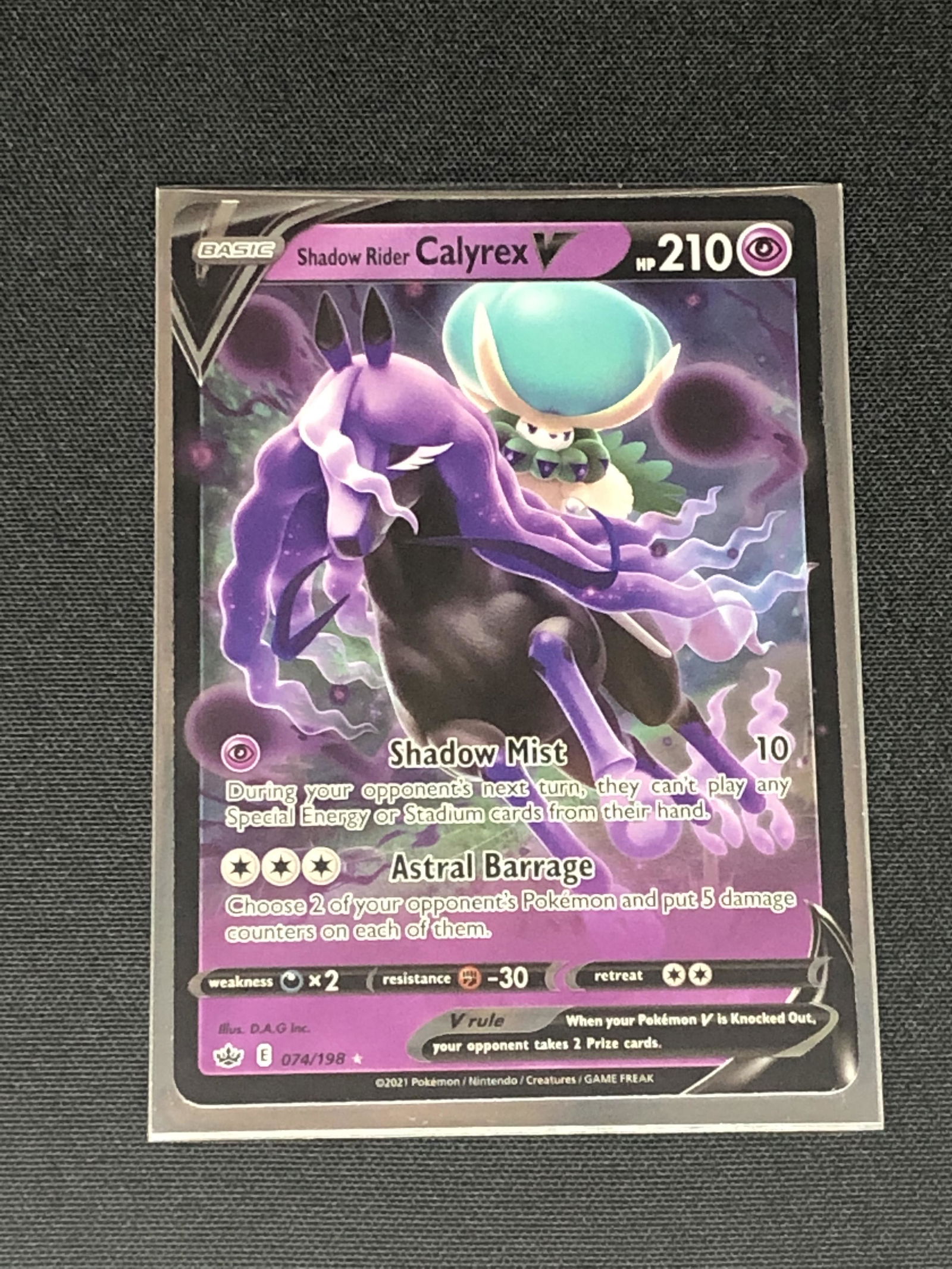 Shadow Rider Calyrex V Pokemon Card (1 of 1)