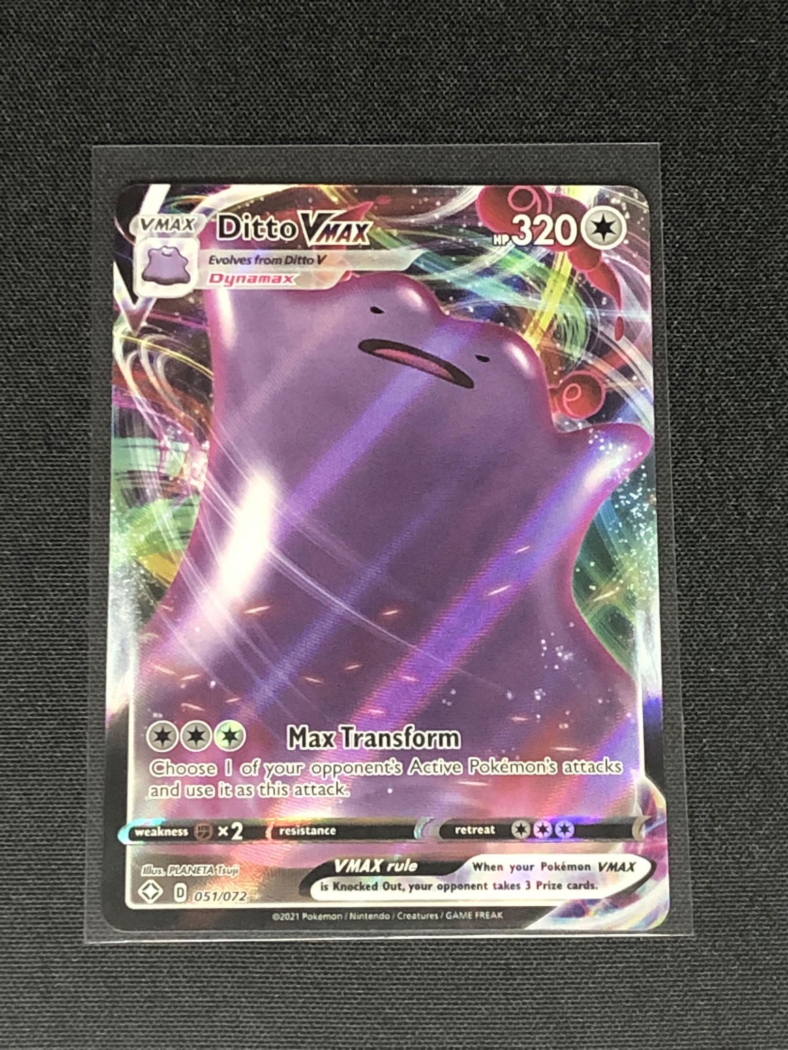 Ditto Vmax Pokemon Card (1 of 1)