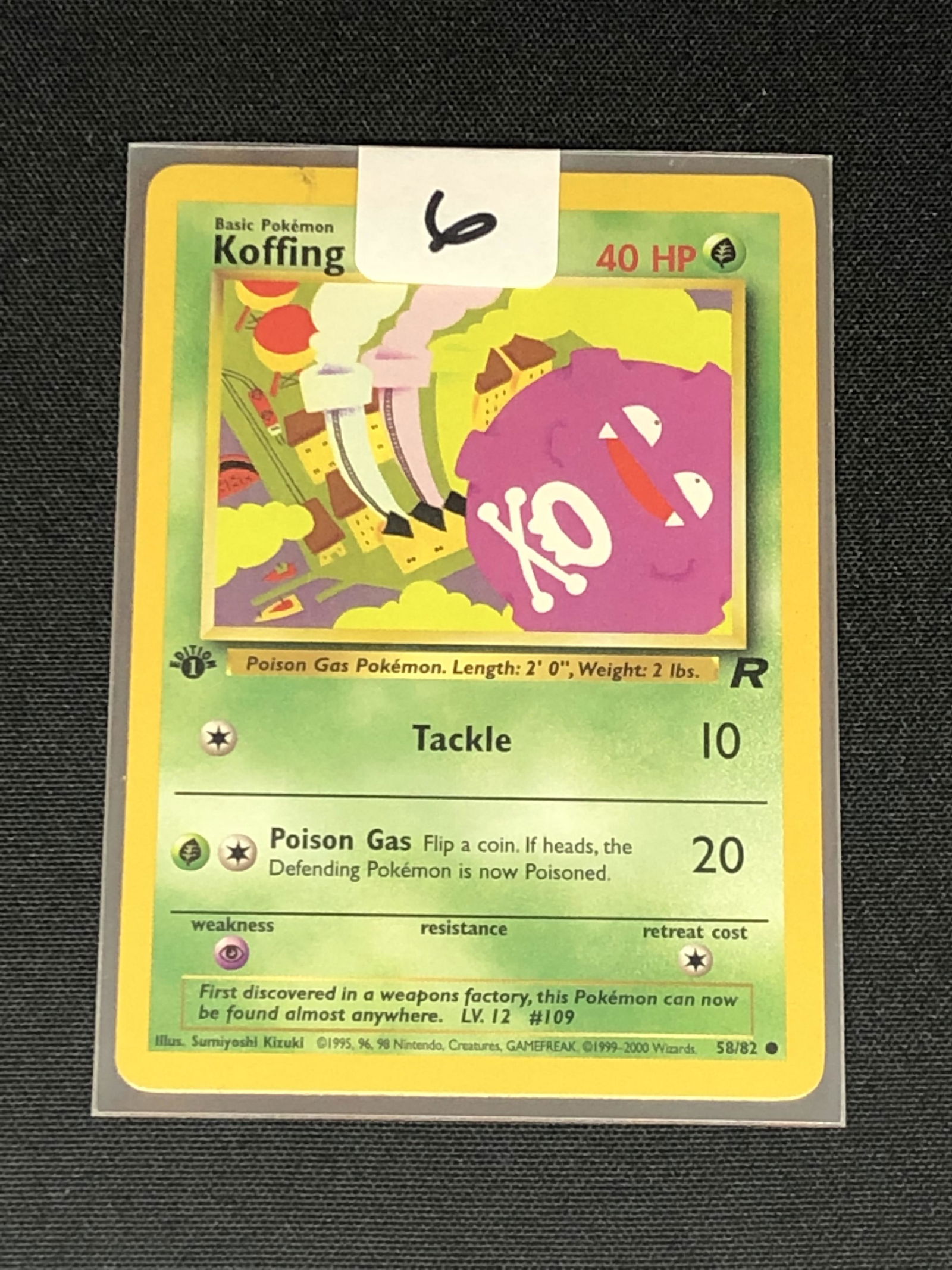 Vintage 1st Edition Team Rocket's Koffing Pokemon Card (1 of 1)