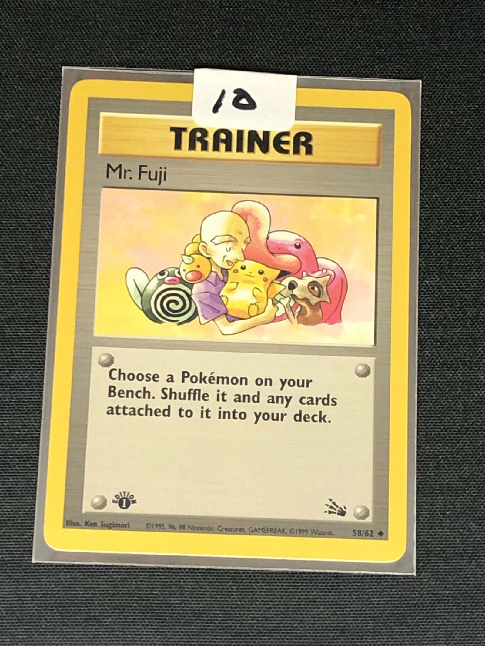 Vintage 1st Edition Mr. Fuji Pokemon Card: Vintage 1st Edition Mr. Fuji Pokemon Card