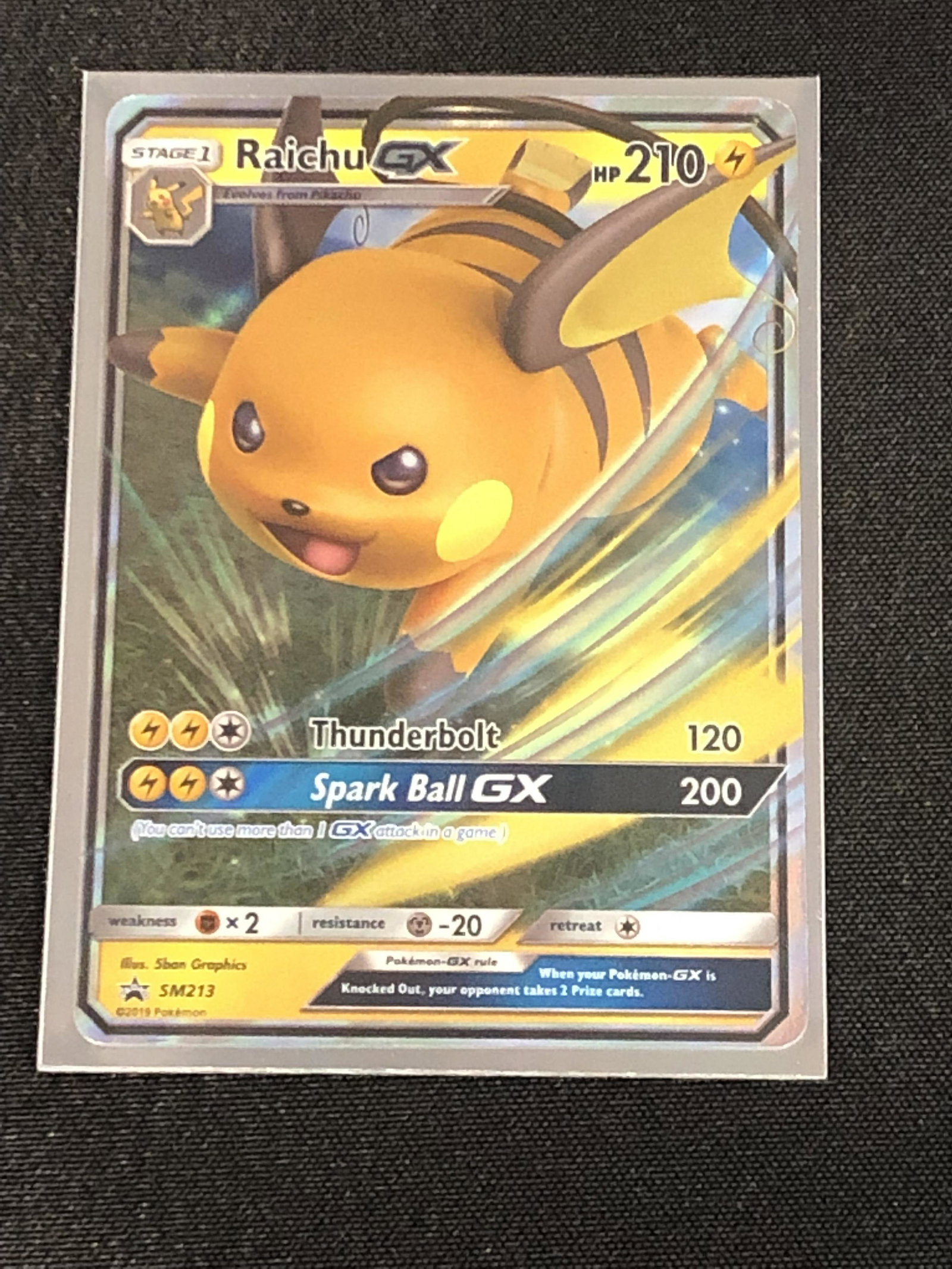 Raichu GX Pokemon Card: Raichu GX Pokemon Card