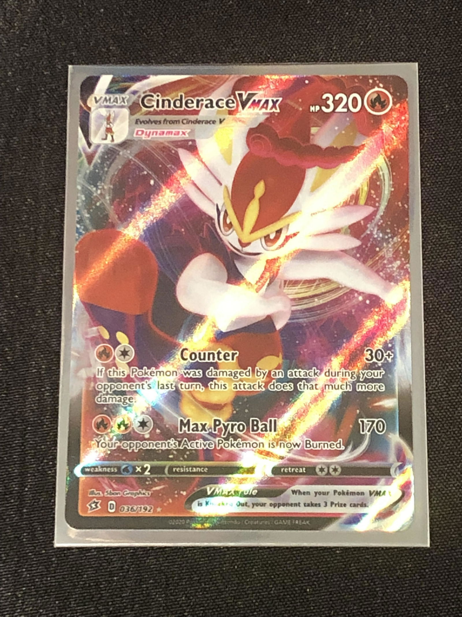 Cinderace Vmax Pokemon Card (1 of 1)