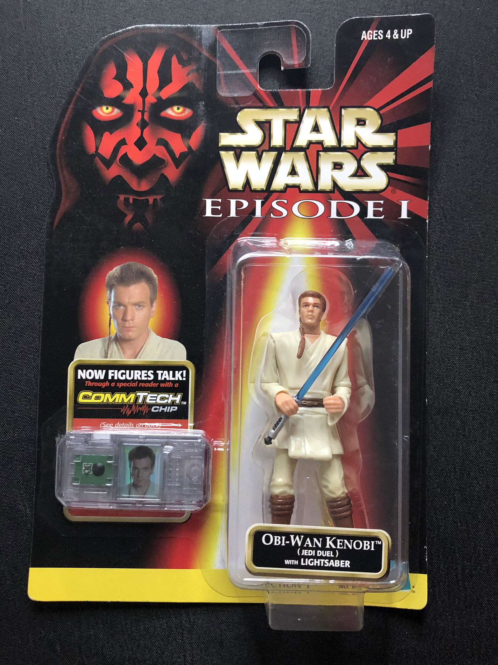 Vintage Hasbro Star Wars Episode 1 Obi-wan Kenobi Action Figure: Vintage Hasbro Star Wars Episode 1 Obi-wan Kenobi Action Figure