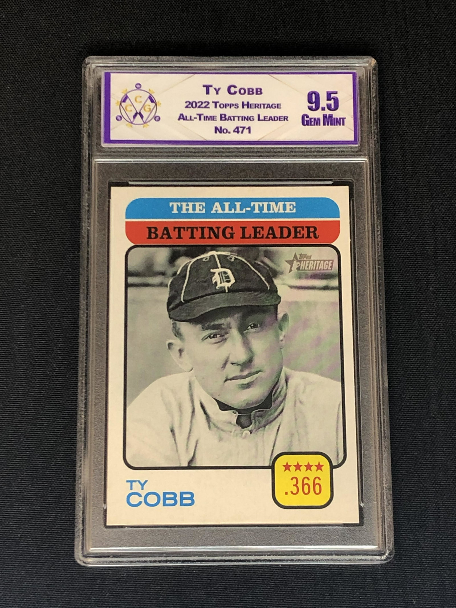 Ty Cobb topps Heritage Graded CCG 9.5 (1 of 1)