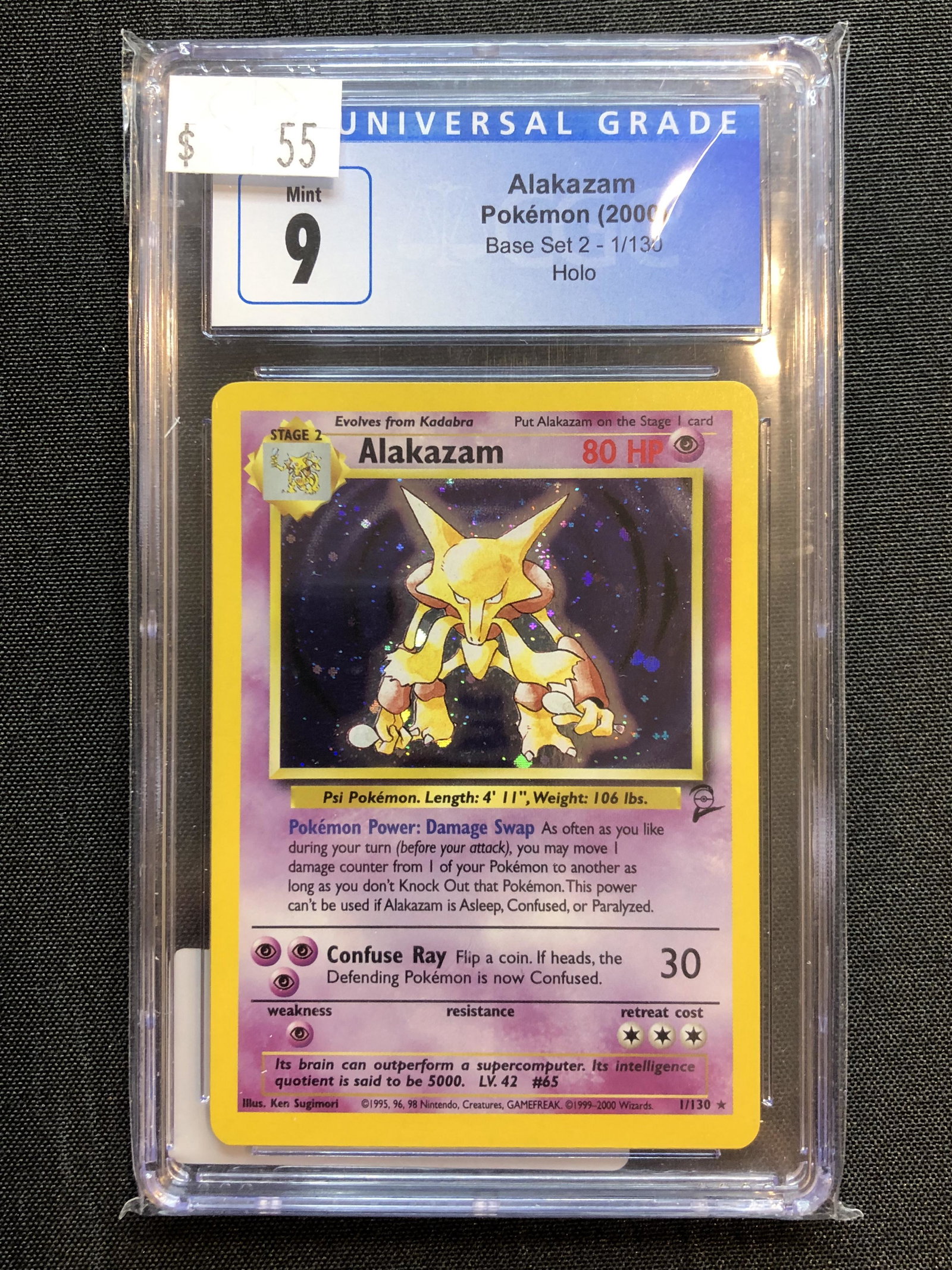 Alakazam Base Set 2 Holo Graded CGC 9 (1 of 1)