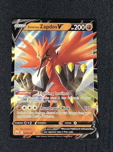 Galarian Zapdos V Pokemon Card: Galarian Zapdos V Pokemon Card