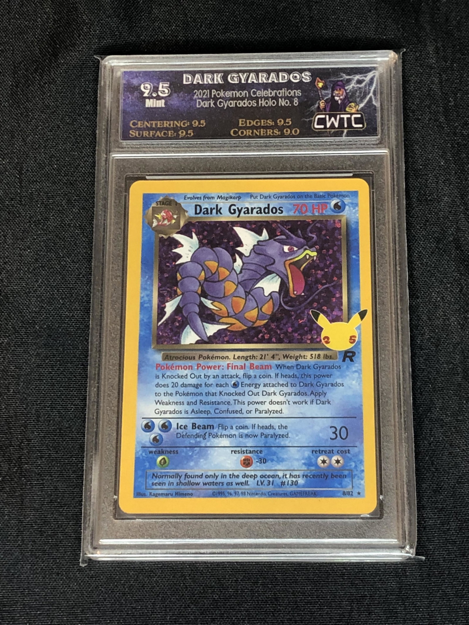 Dark Gyarados Team Rocket's Holo Graded CWTC 9.5 (1 of 1)
