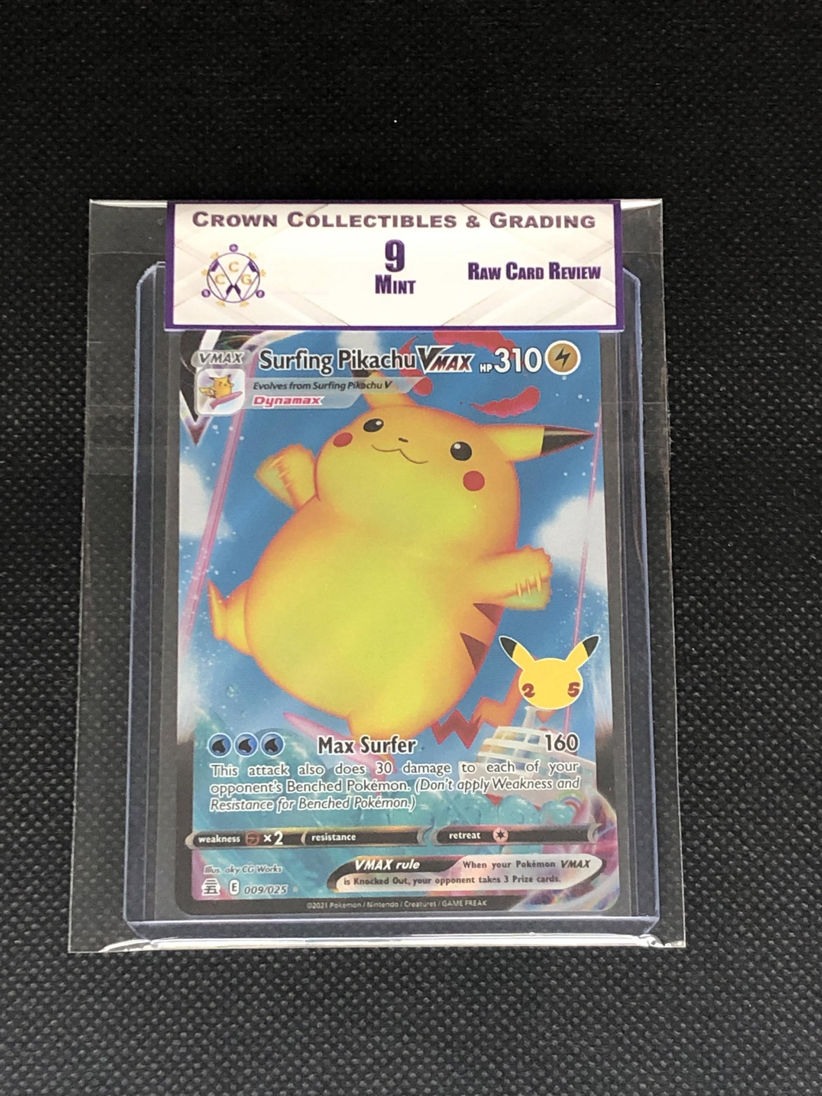 Raw Card Review Surfing Pikachu Vmax Graded CC&G 9: Raw Card Review Surfing Pikachu Vmax Graded CC&G 9