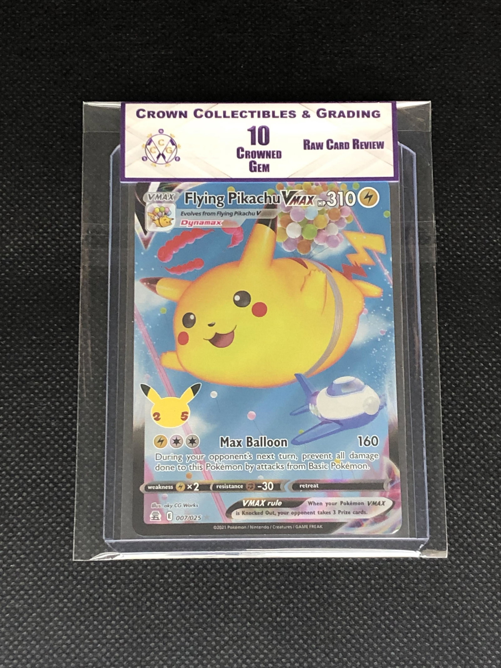 Raw Card Review Flying Pikachu Vmax Graded CC&G 10: Raw Card Review Flying Pikachu Vmax Graded CC&G 10