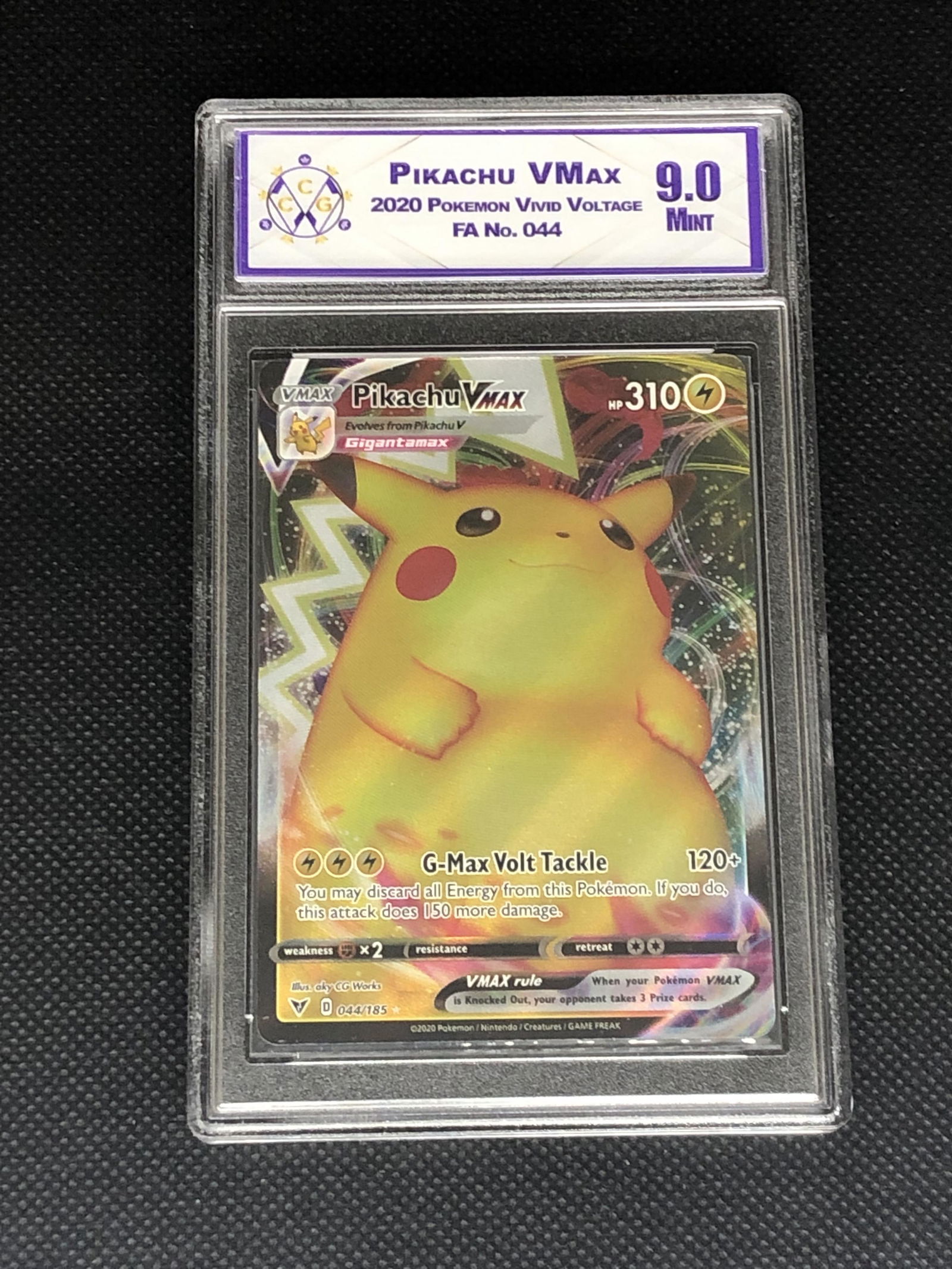 Pikachu Vmax Full Art Graded CC&G 9: Pikachu Vmax Full Art Graded CC&G 9
