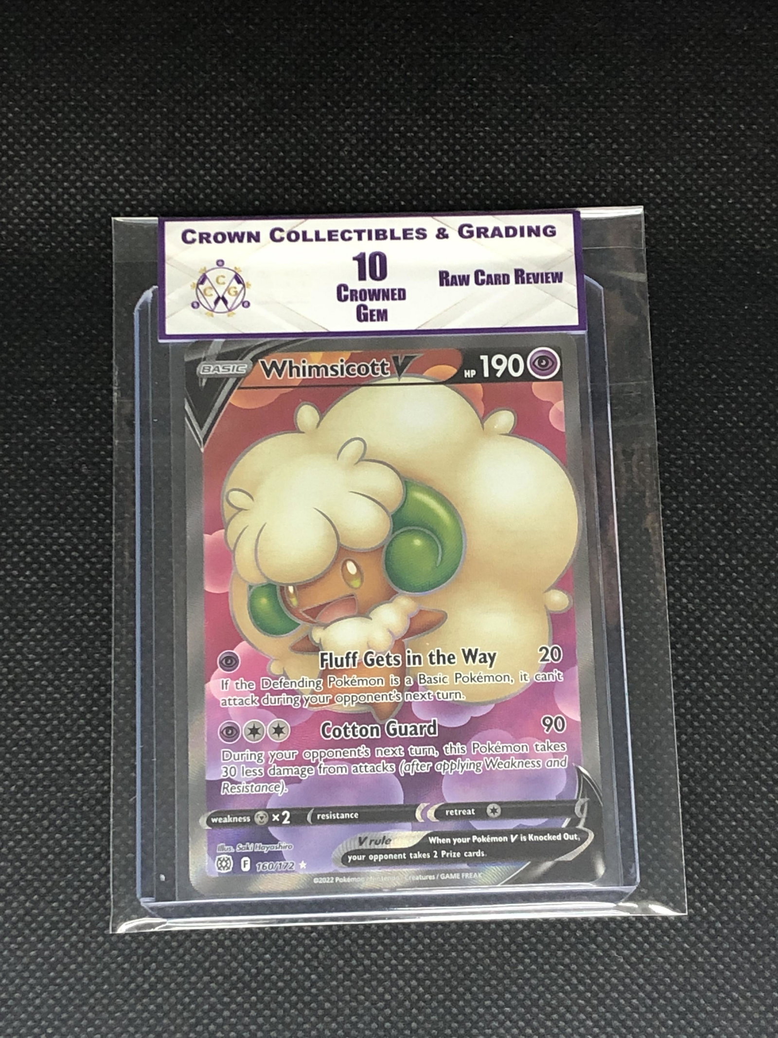 Raw Card Review Whimsicott V Full Art Graded CC&G 10: Raw Card Review Whimsicott V Full Art Graded CC&G 10