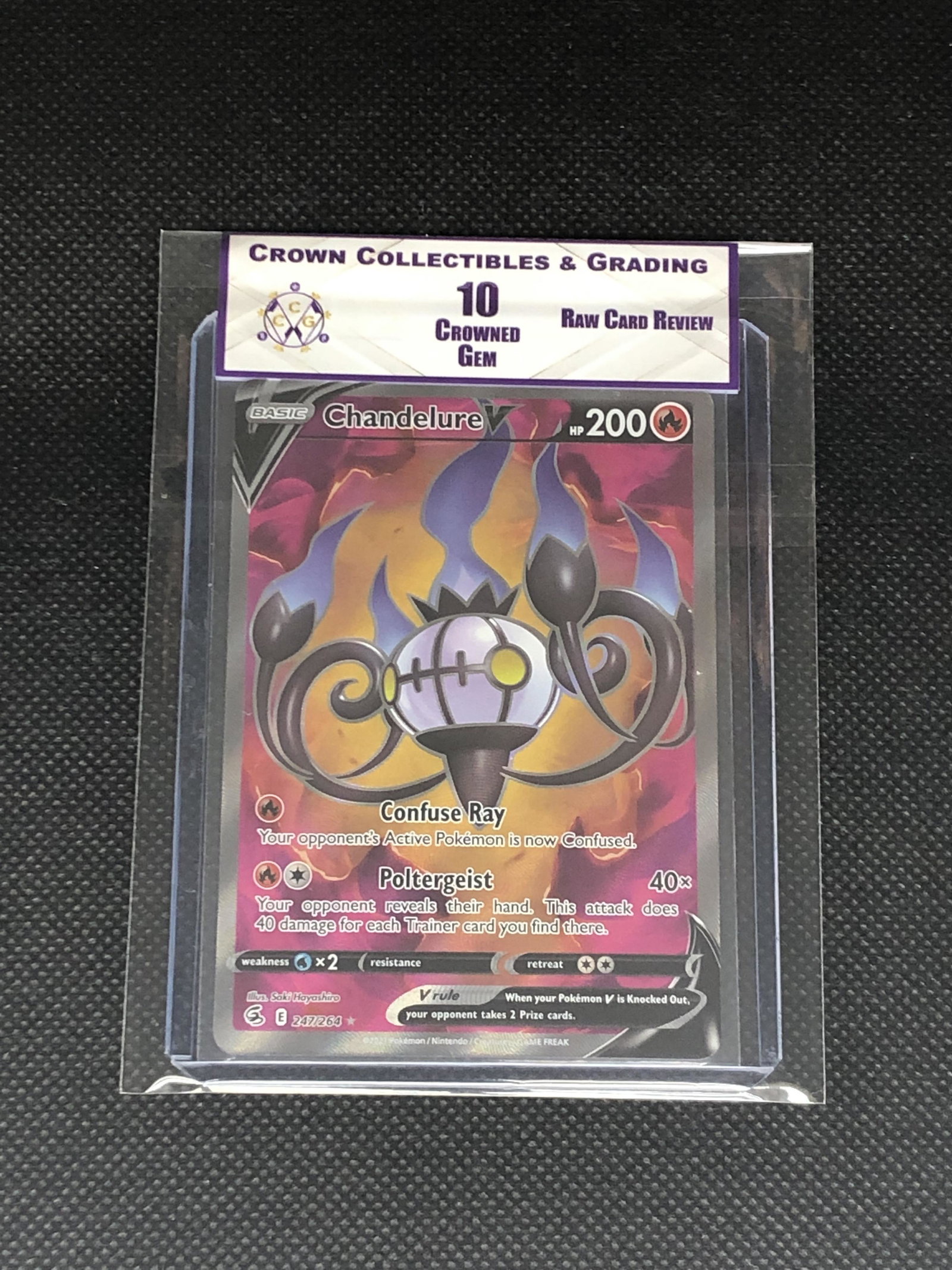 Raw Card Review Chandlure V Full Art Graded CC&G 10: Raw Card Review Chandlure V Full Art Graded CC&G 10