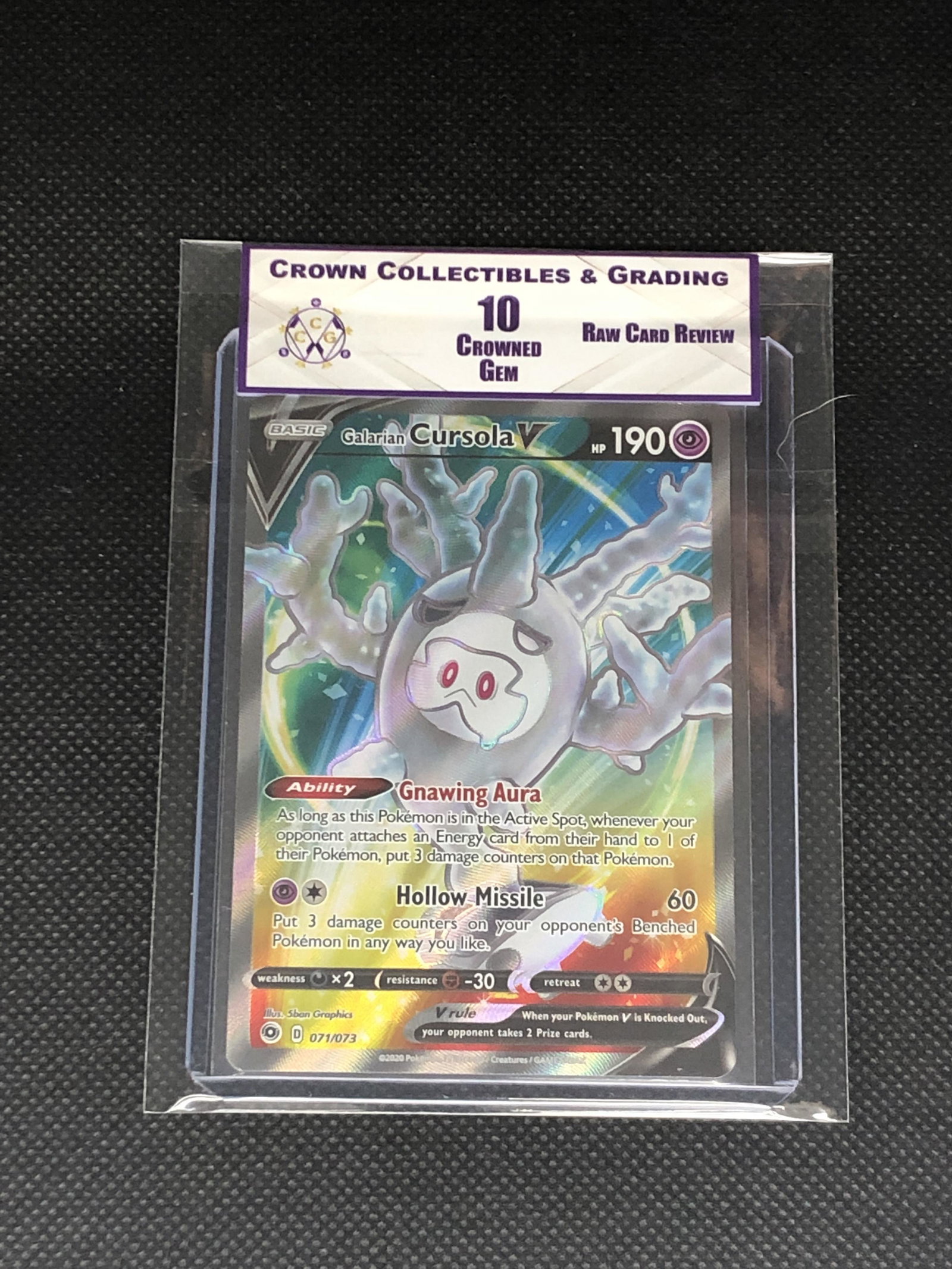 Raw Card Review Galarian V Full Art Graded CC&G 10: Raw Card Review Galarian V Full Art Graded CC&G 10