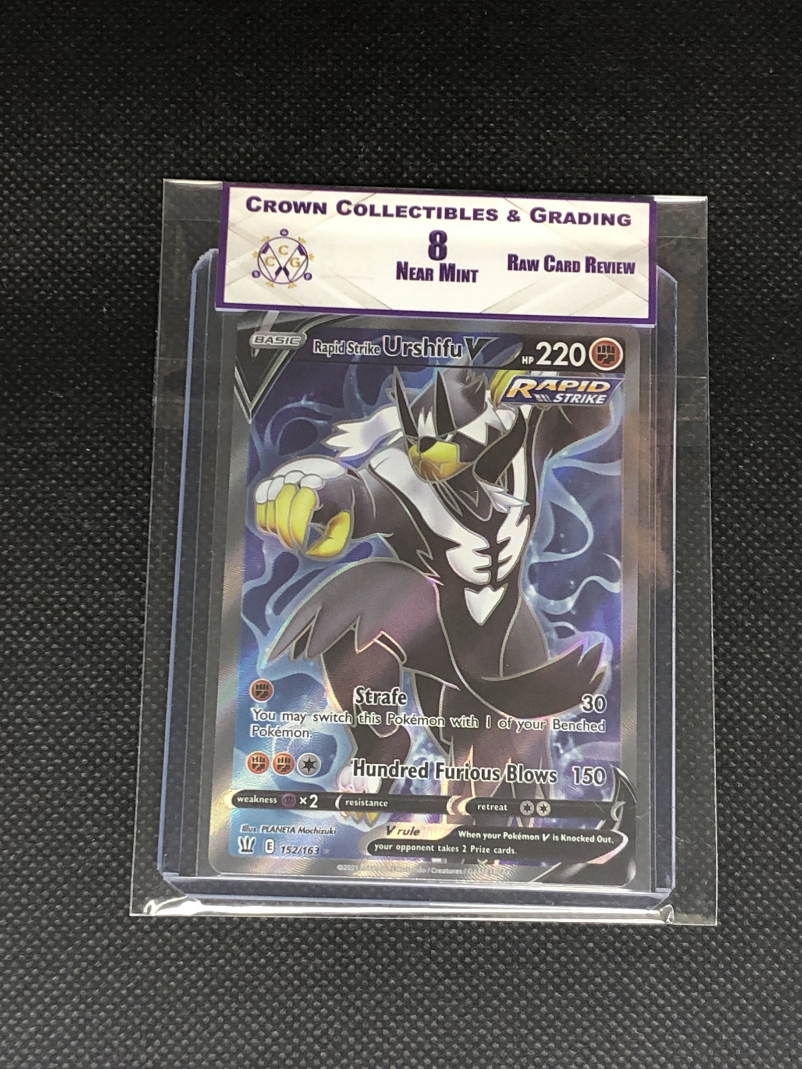 Raw Card Review Rapid Strike Urshifu V Full Art Graded CC&G 8: Raw Card Review Rapid Strike Urshifu V Full Art Graded CC&G 8