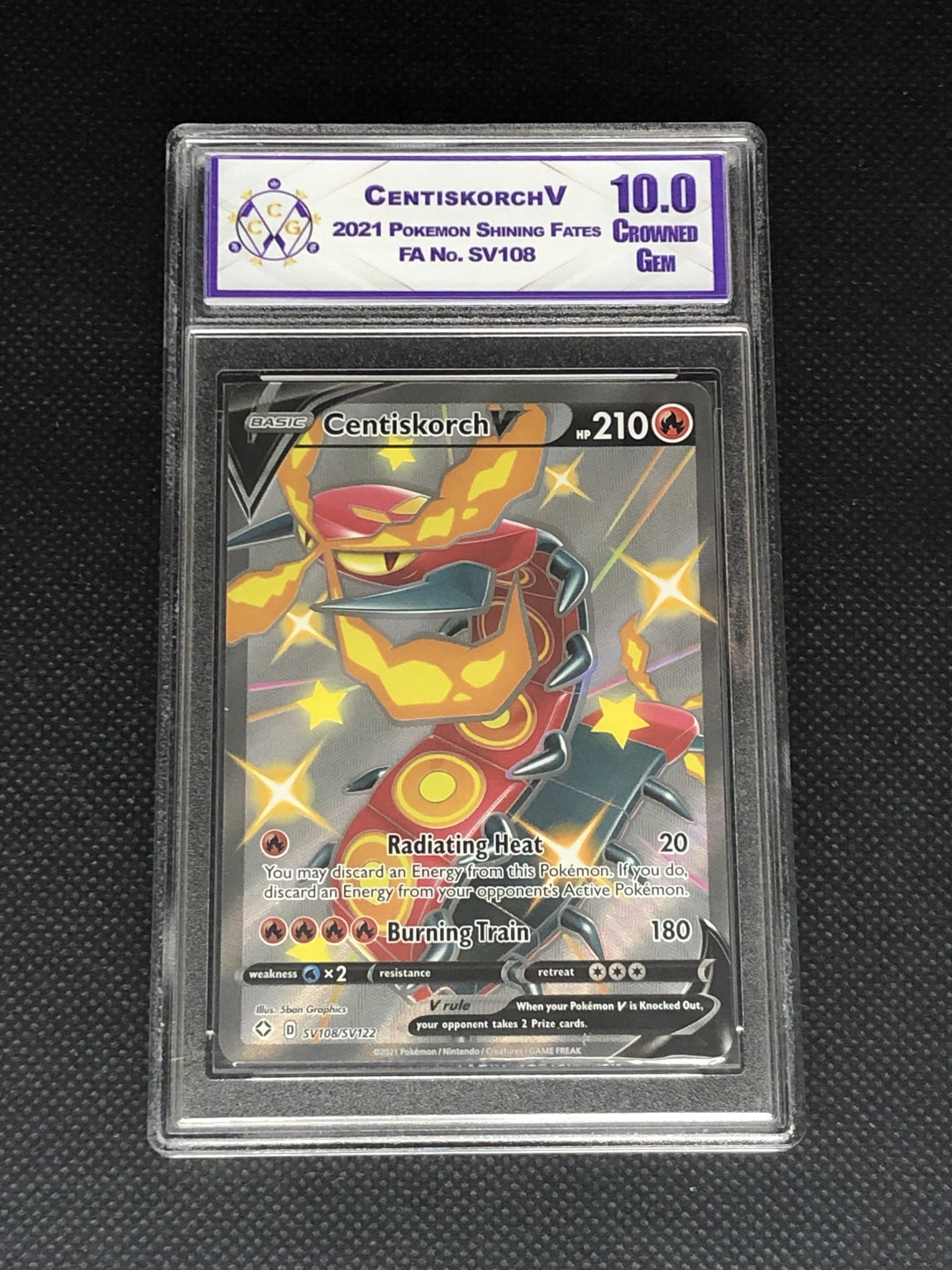 Centiskorch V Full Art Graded CC&G 10: Centiskorch V Full Art Graded CC&G 10