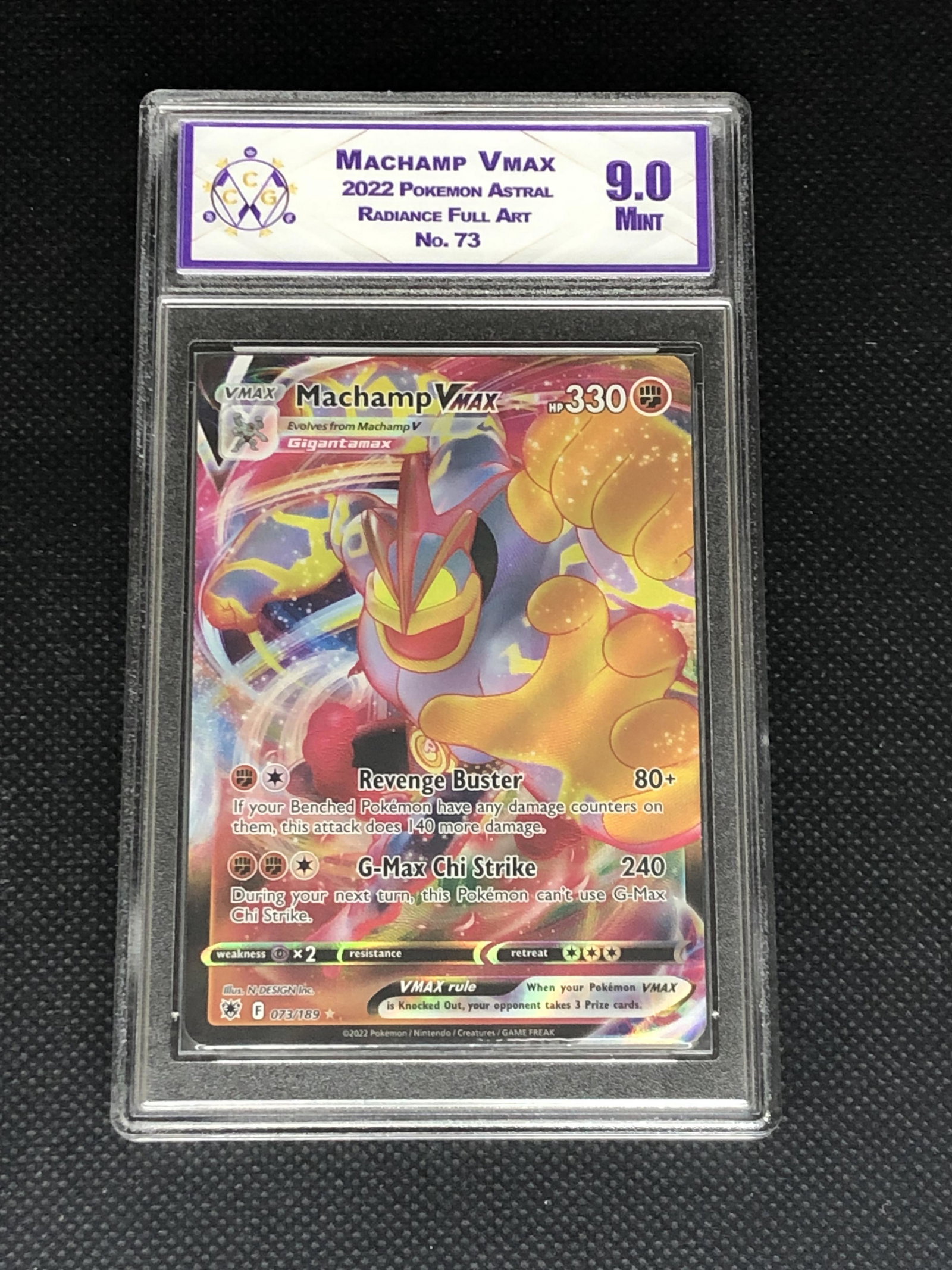 Machamp Vmax Graded CC&G 9: Machamp Vmax Graded CC&G 9