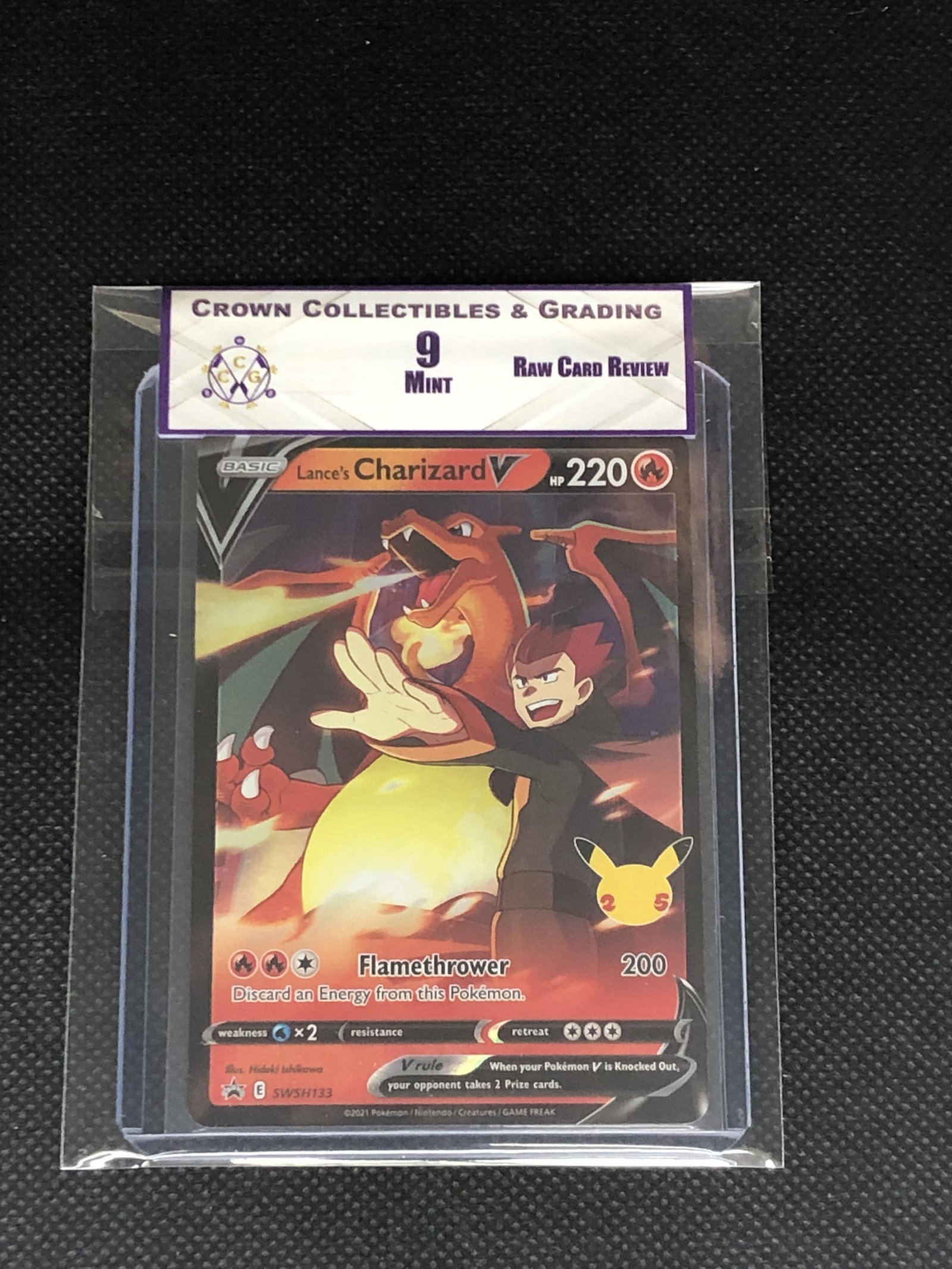Raw Card Review Lance's Charizard V Graded CC&G 9: Raw Card Review Lance's Charizard V Graded CC&G 9