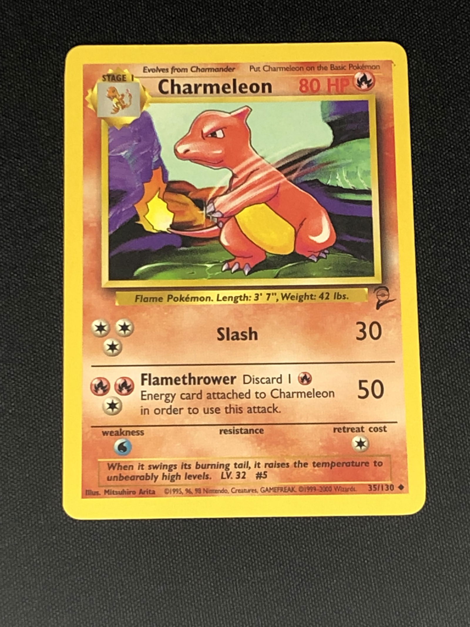 Vintage Base Set 2 Charmeleon Pokemon Card (1 of 1)