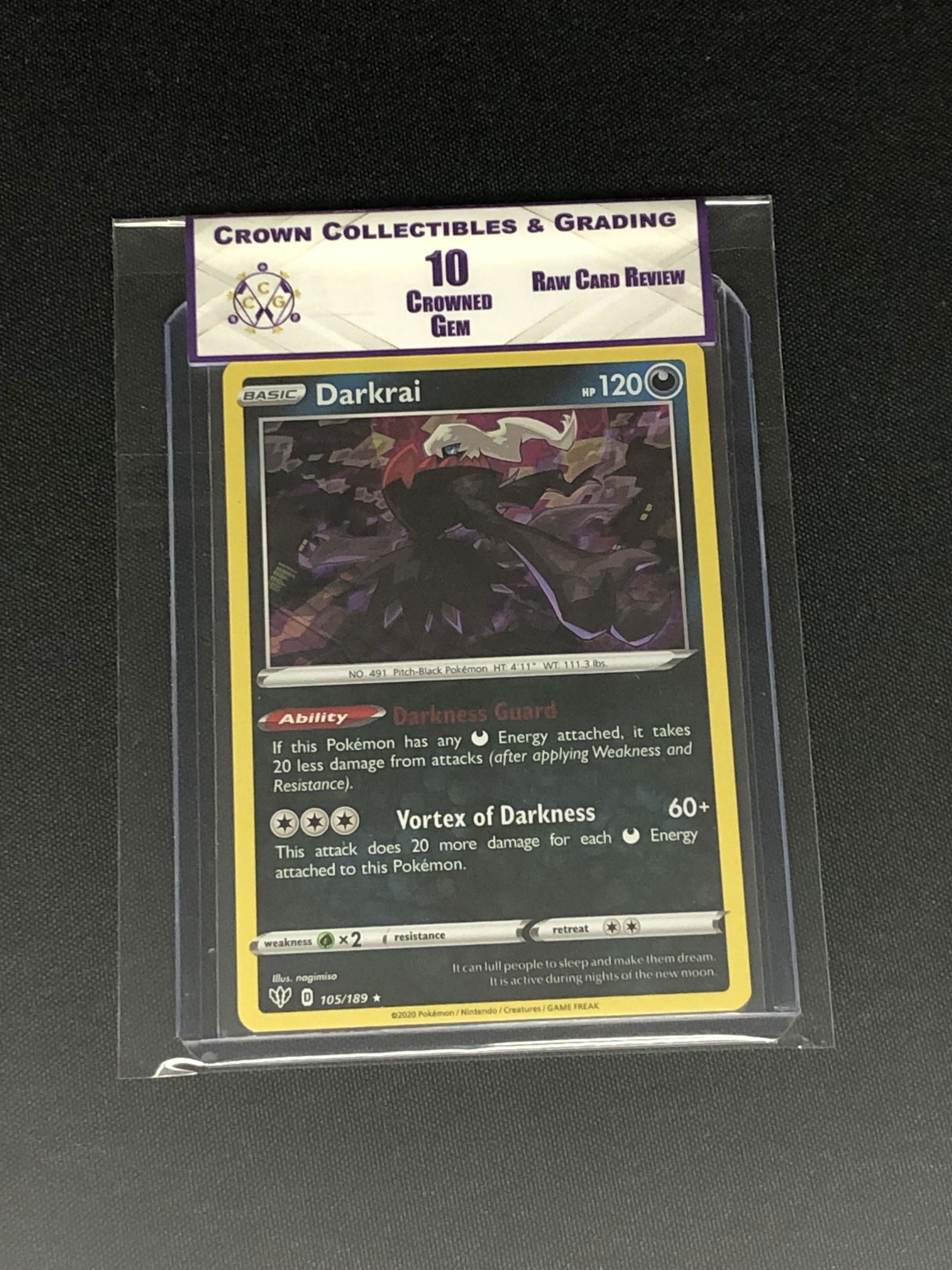 Raw Card Review Darkrai Holo Graded CCG 10 (1 of 1)