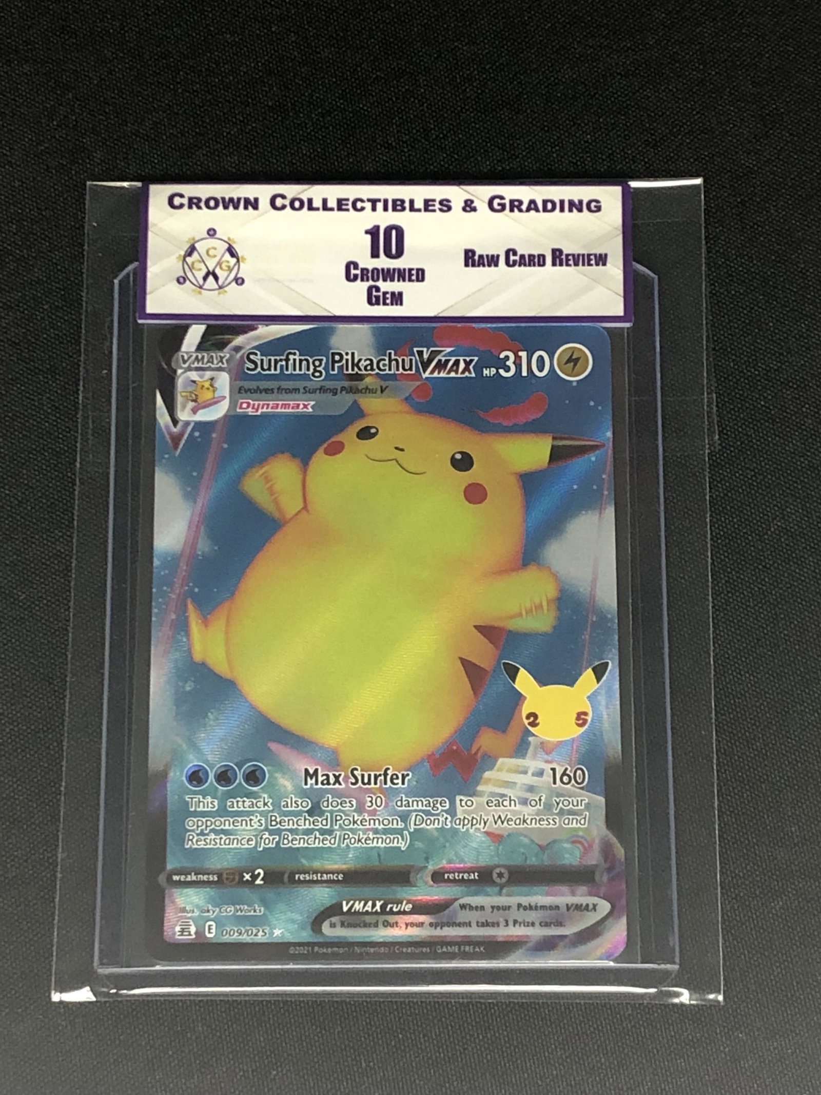 Raw Card Review Surfing Pikachu Vmax Graded CCG 10 (1 of 1)