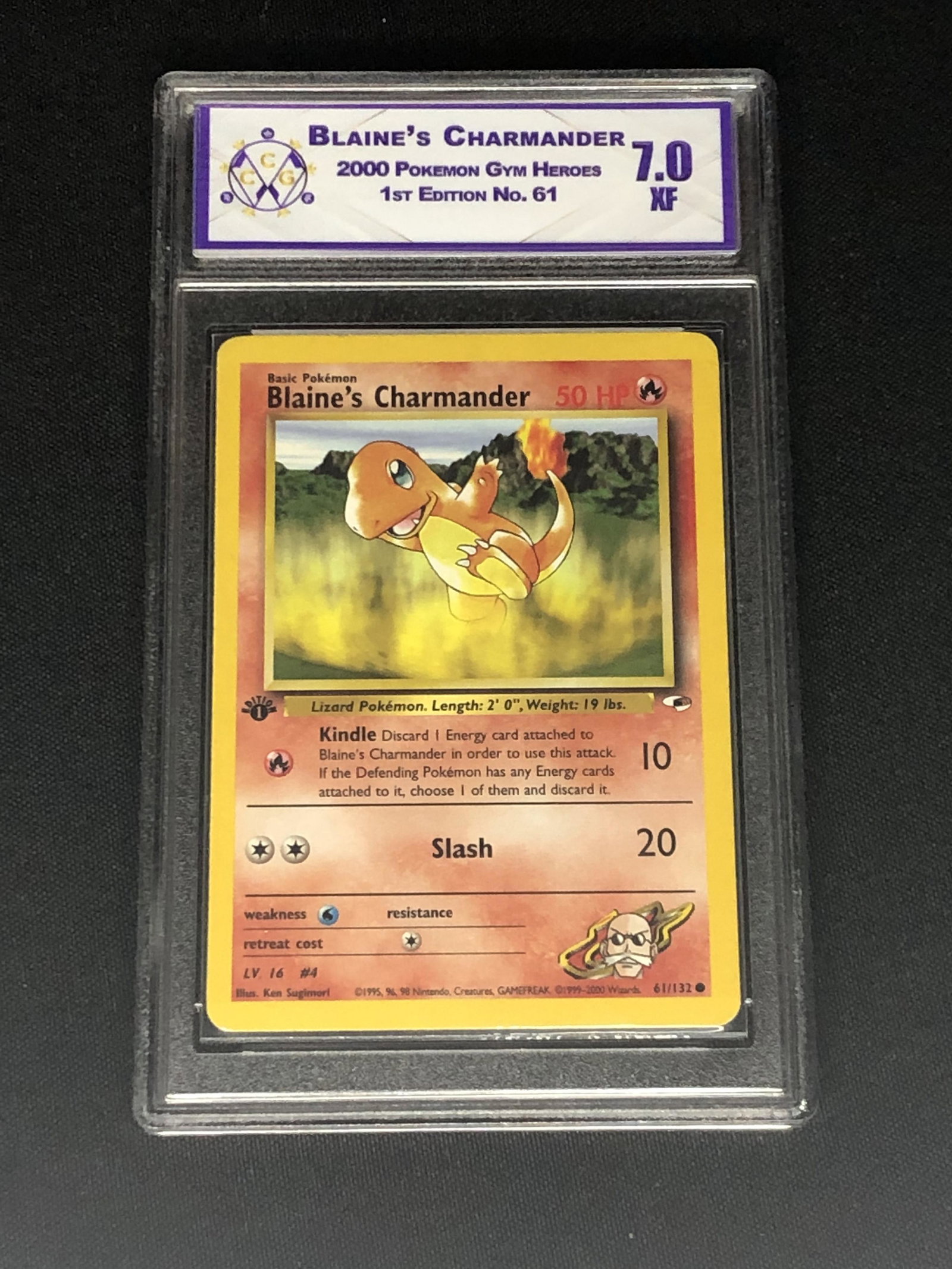 Blaine's Charmander 1st Ed. Graded CCG 7 (1 of 1)